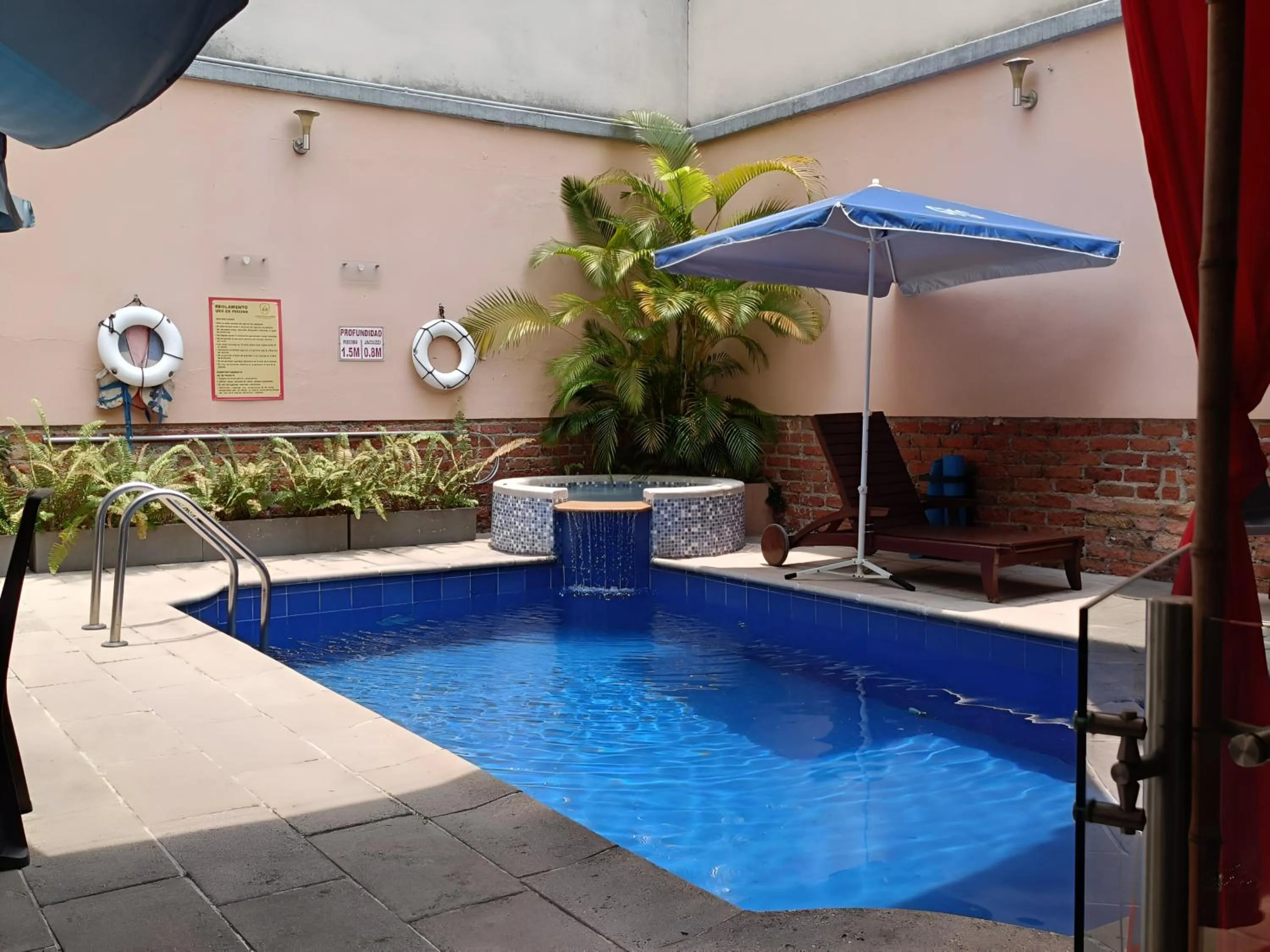 Pool view in HBCF Hotel Boutique Casa Farallones de Santiago de Cali