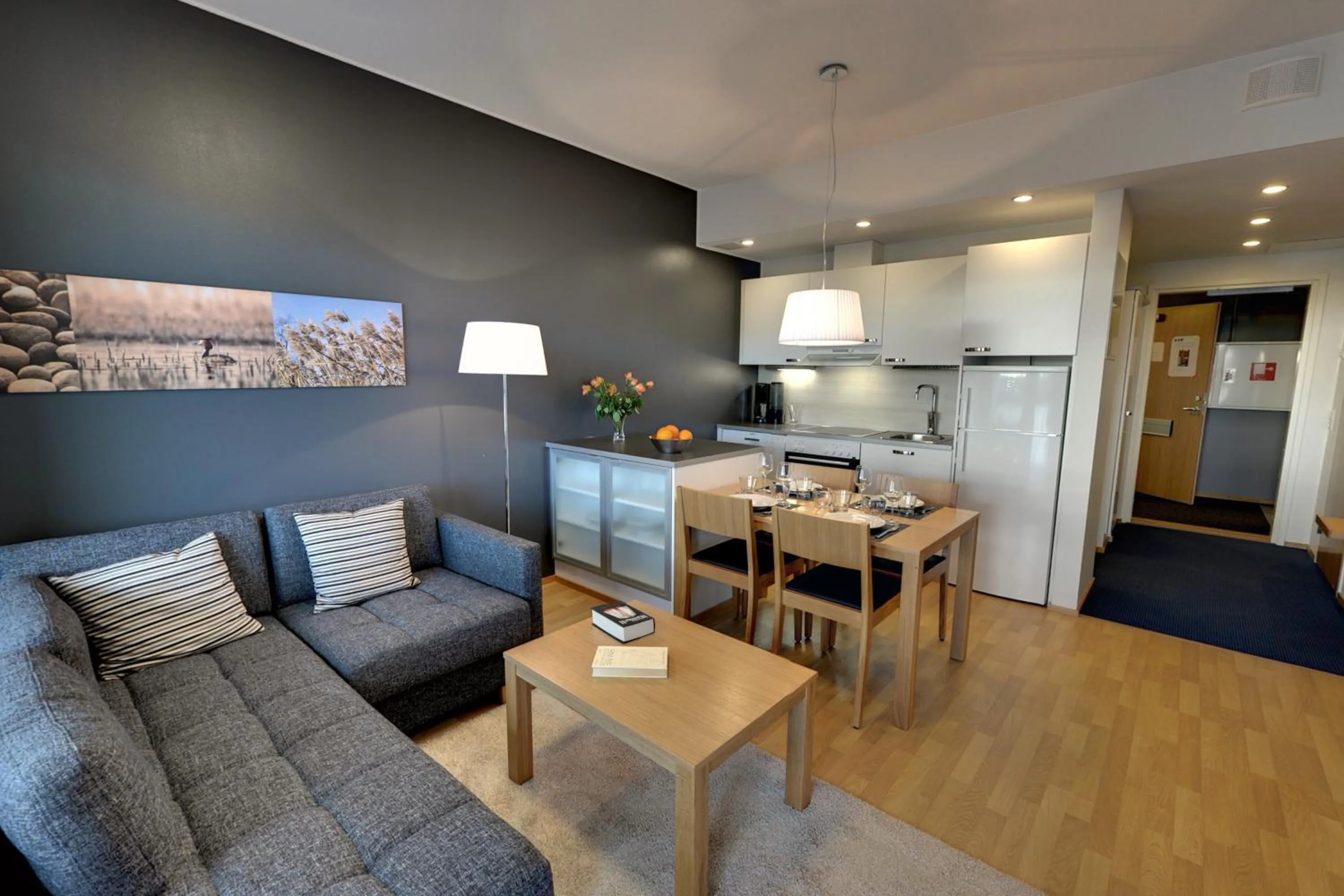 Kitchen or kitchenette in Forenom Serviced Apartments Tampere Pyynikki