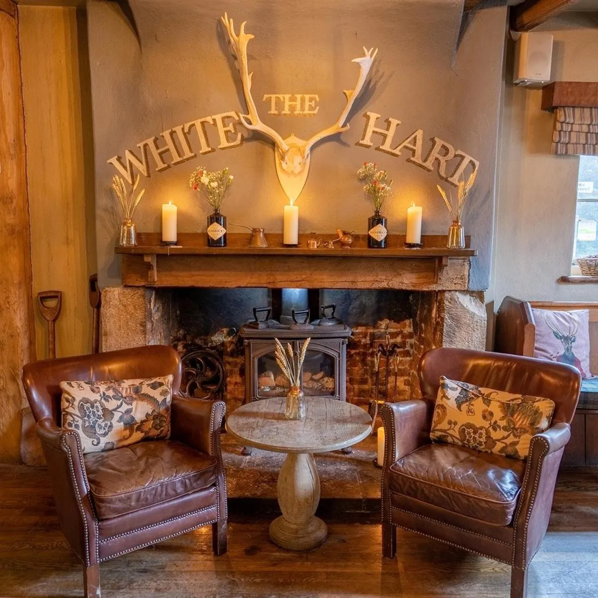 Seating area in The White Hart, South Harting