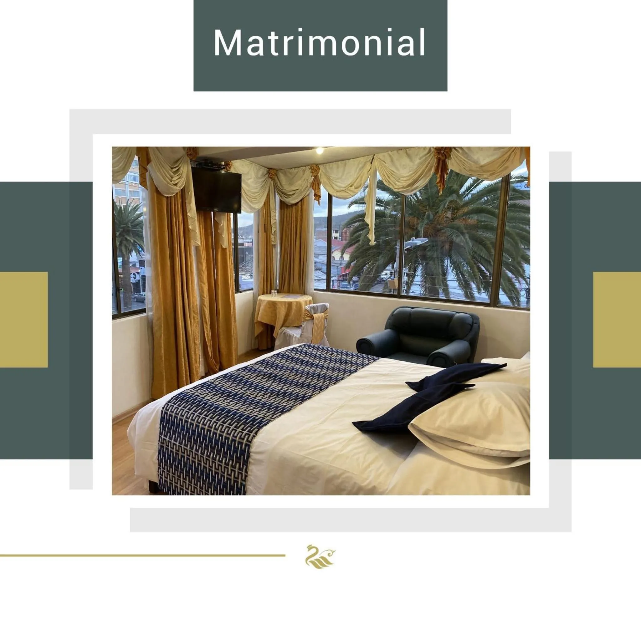 View (from property/room), Bed in Hotel El Cisne Internacional