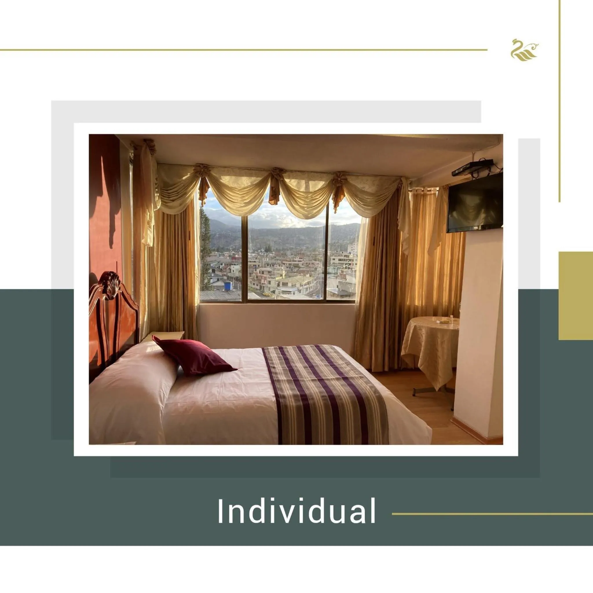 View (from property/room), Bed in Hotel El Cisne Internacional