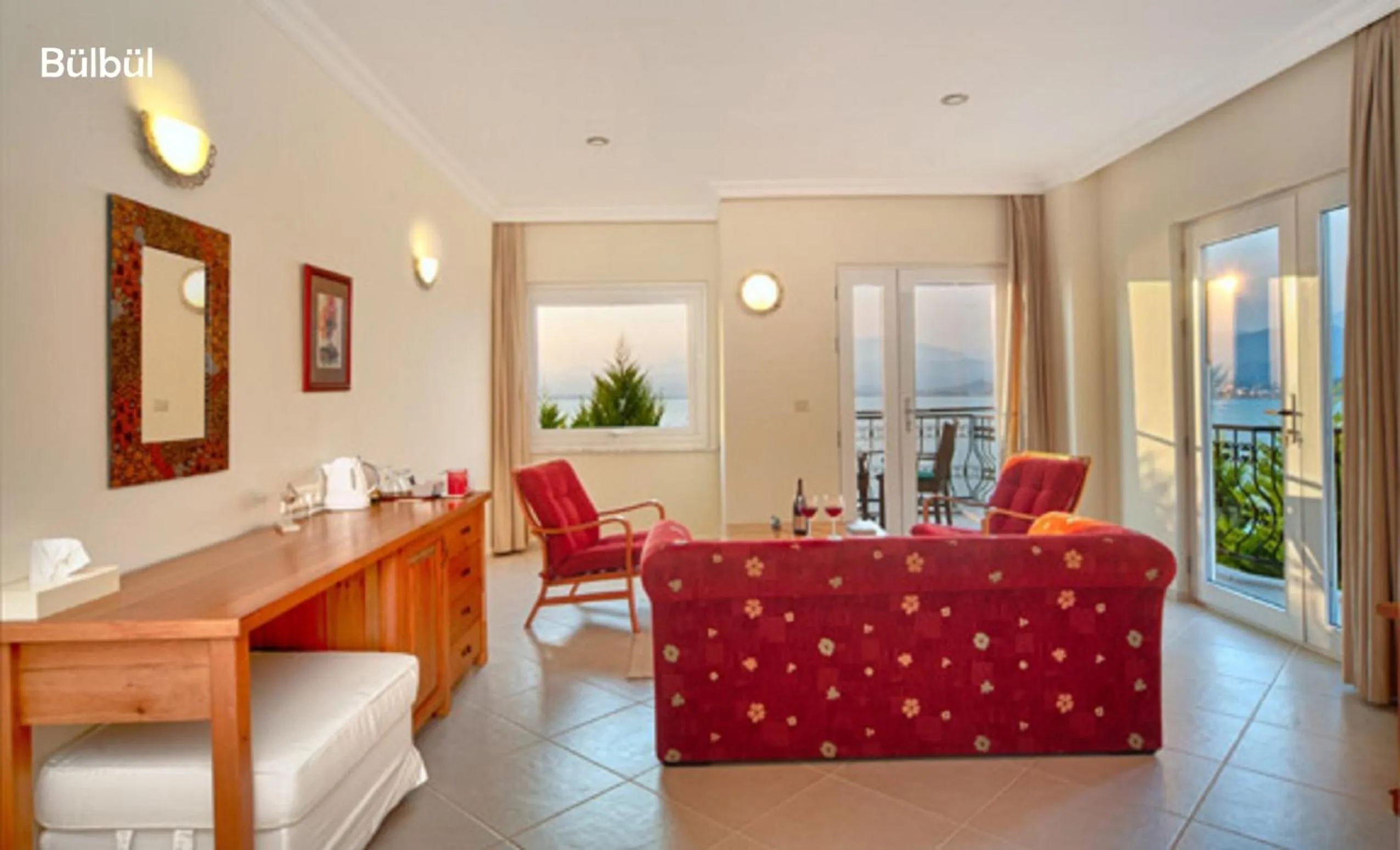 Seating area in Ece Hotel Sovalye Island