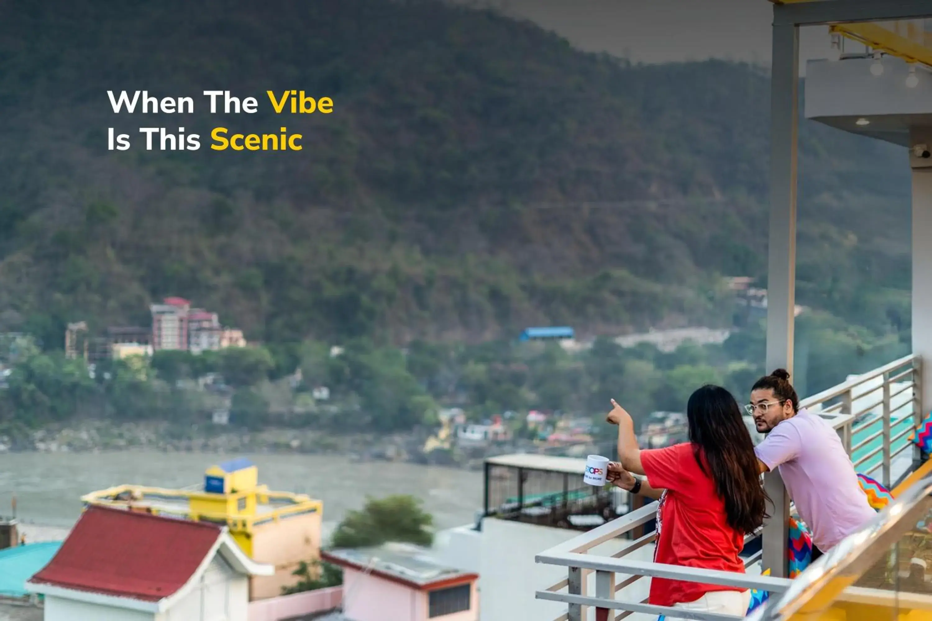 River view in goSTOPS PLUS Rishikesh Tapovan River view in goSTOPS PLUS Rishikesh Tapovan