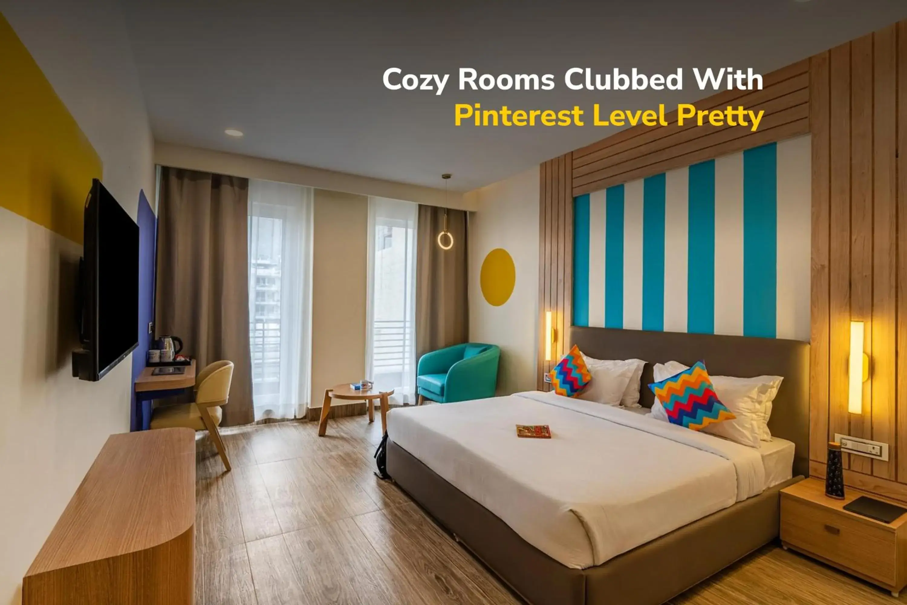 Bedroom, Bed in goSTOPS PLUS Rishikesh Tapovan Bedroom, Bed in goSTOPS PLUS Rishikesh Tapovan