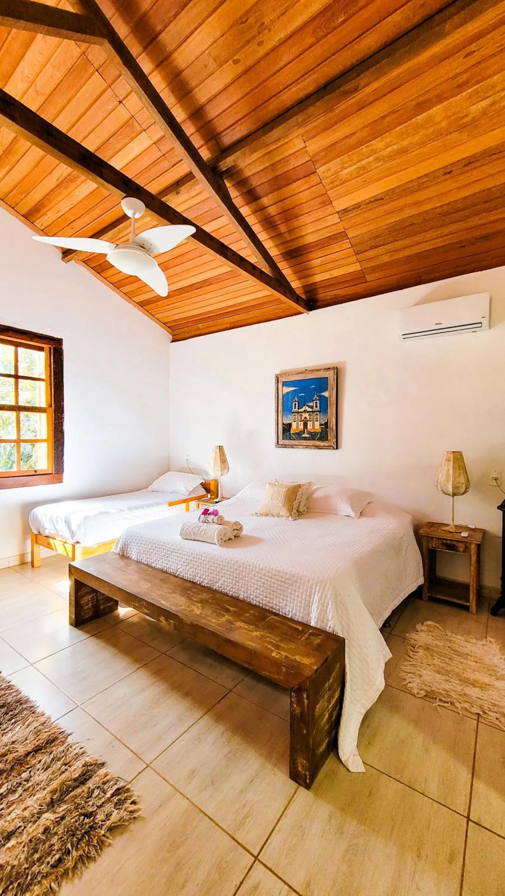 Bed in Fazenda Quinta da Esperança- Pousada e Lazer