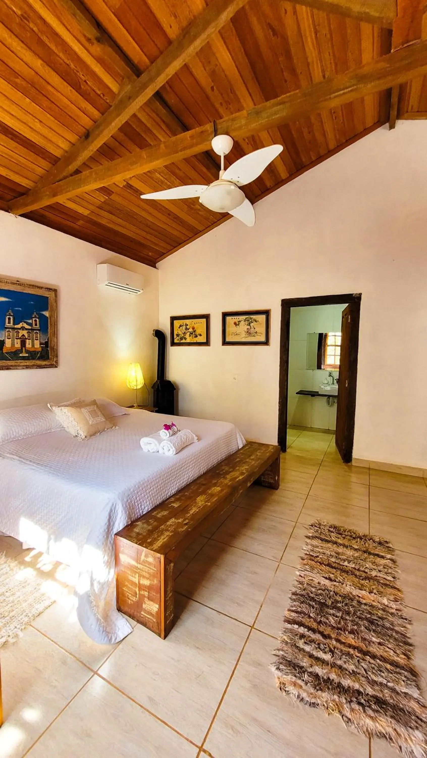 Bed in Fazenda Quinta da Esperança- Pousada e Lazer