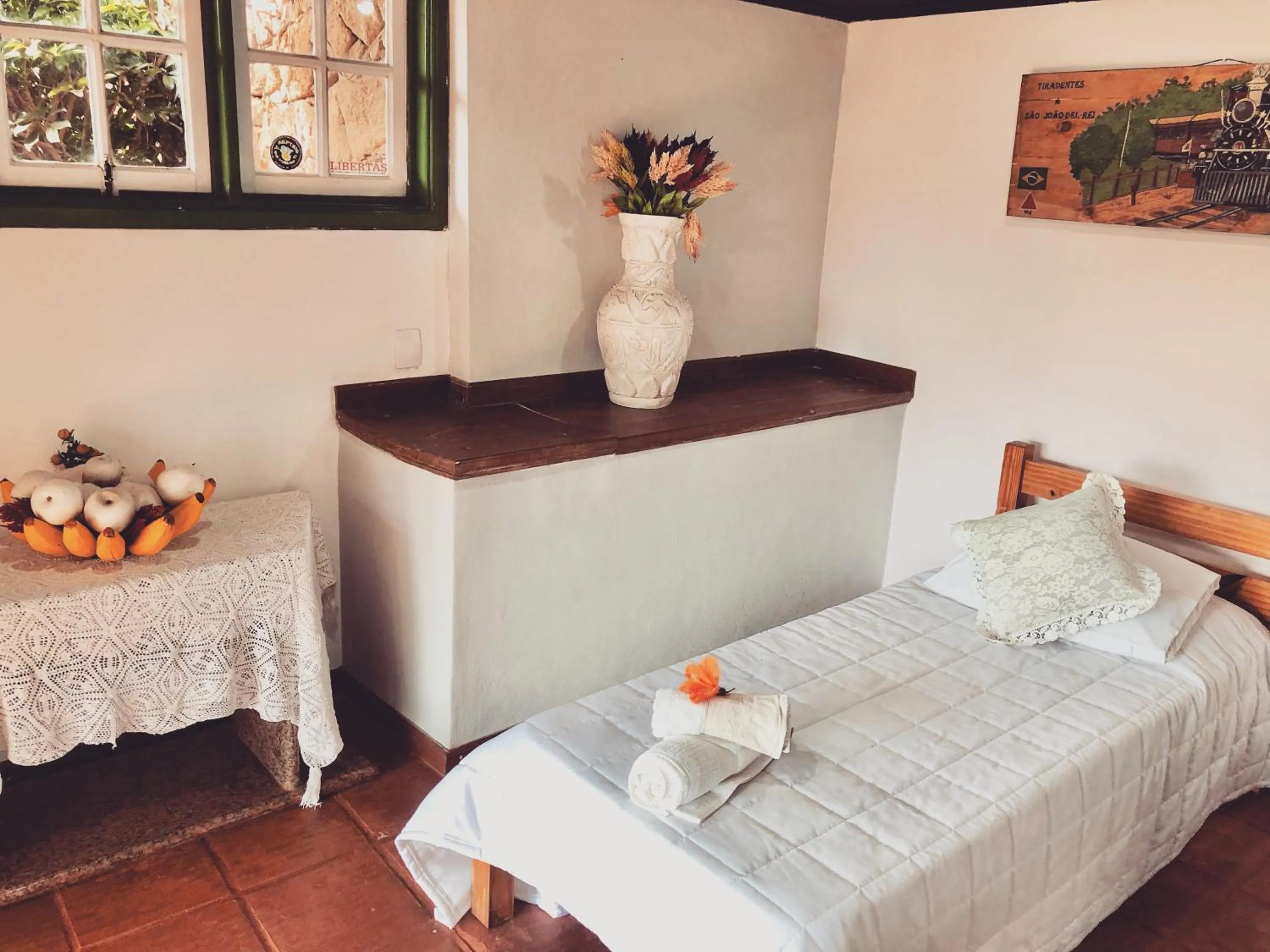 Bed in Fazenda Quinta da Esperança- Pousada e Lazer