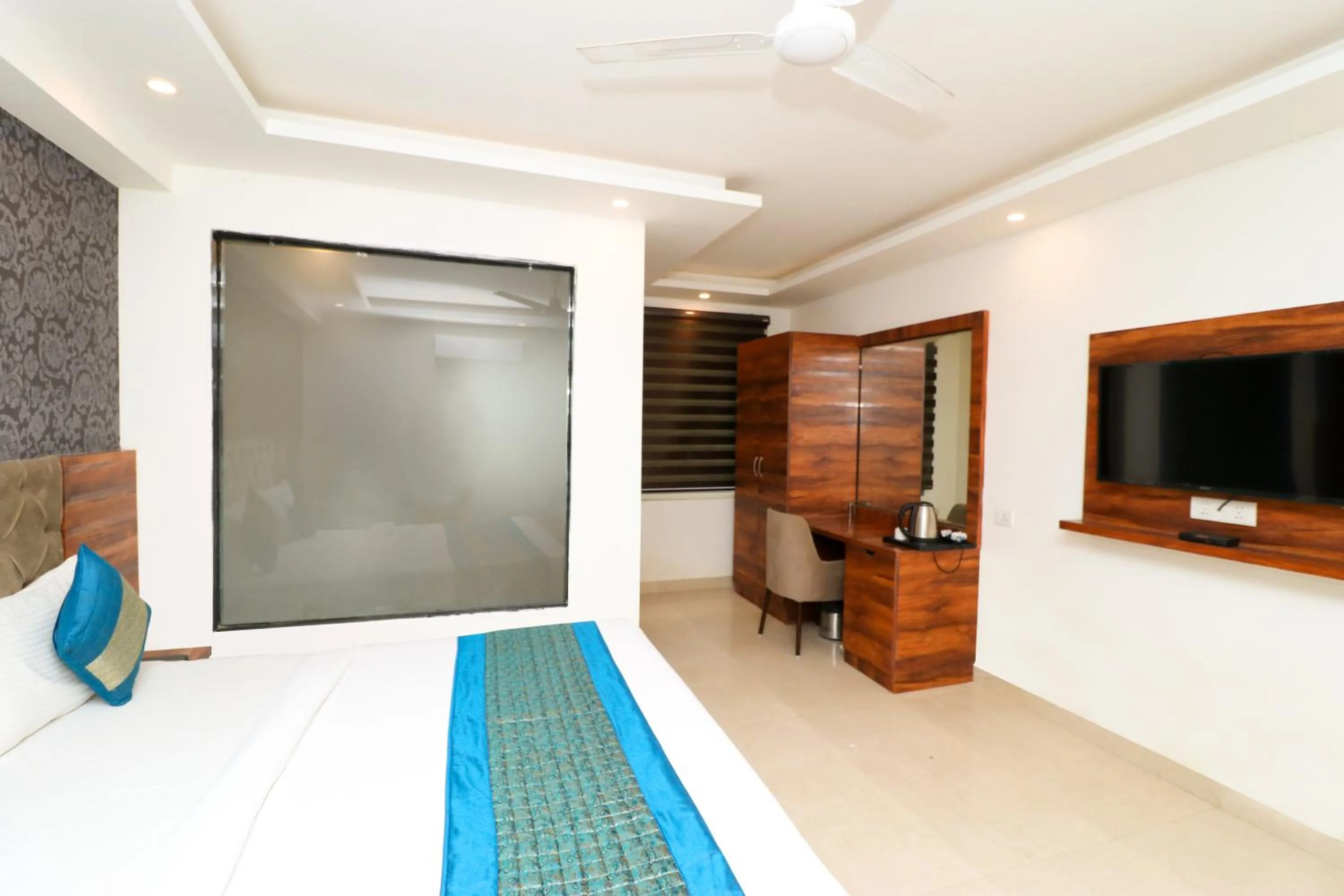Photo of the whole room, Bed in Hotel Vertu IGI Delhi Airport By OPO,Free Airport Pickup & Drop