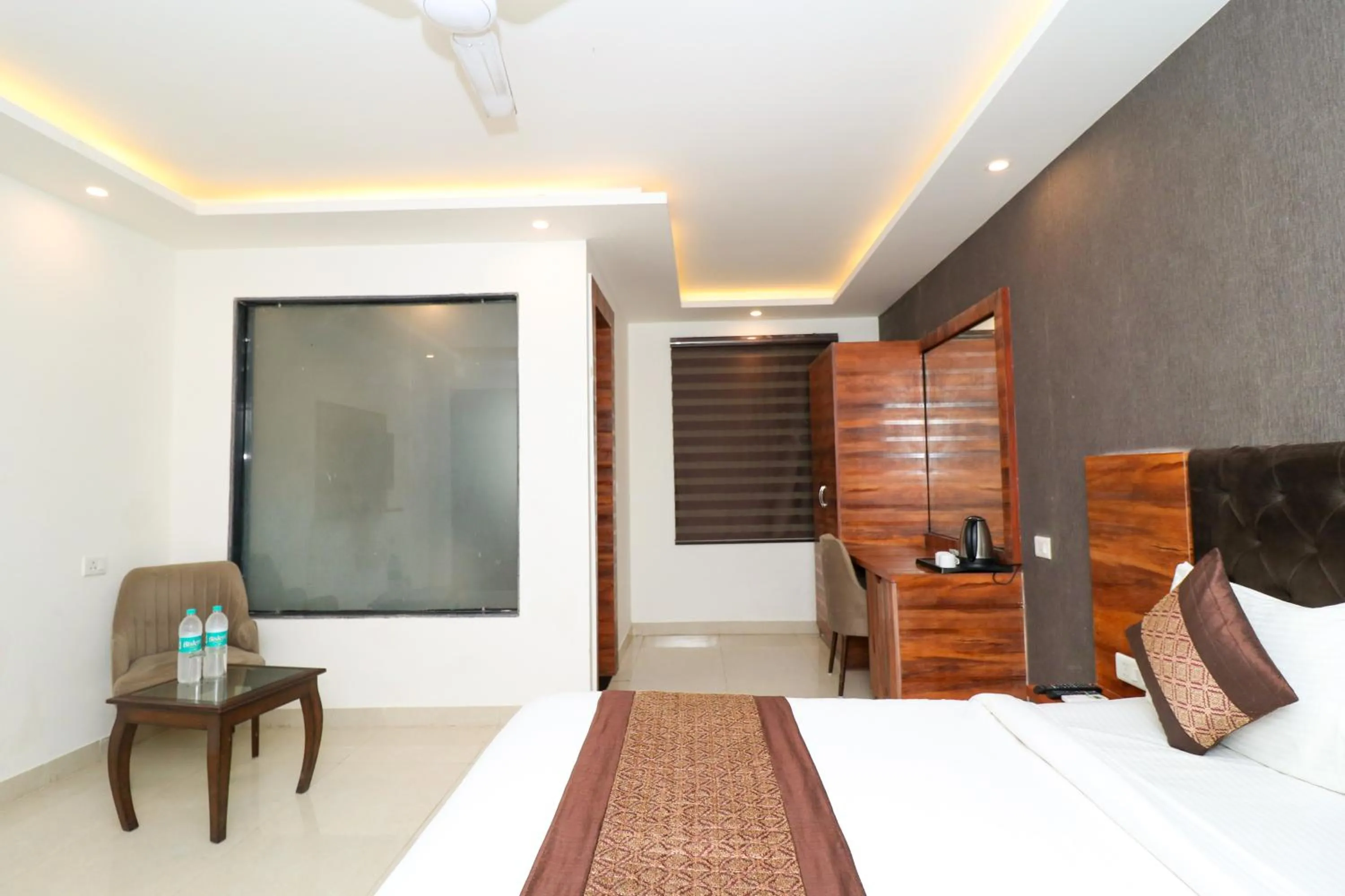 Photo of the whole room, Bed in Hotel Vertu IGI Delhi Airport By OPO,Free Airport Pickup & Drop