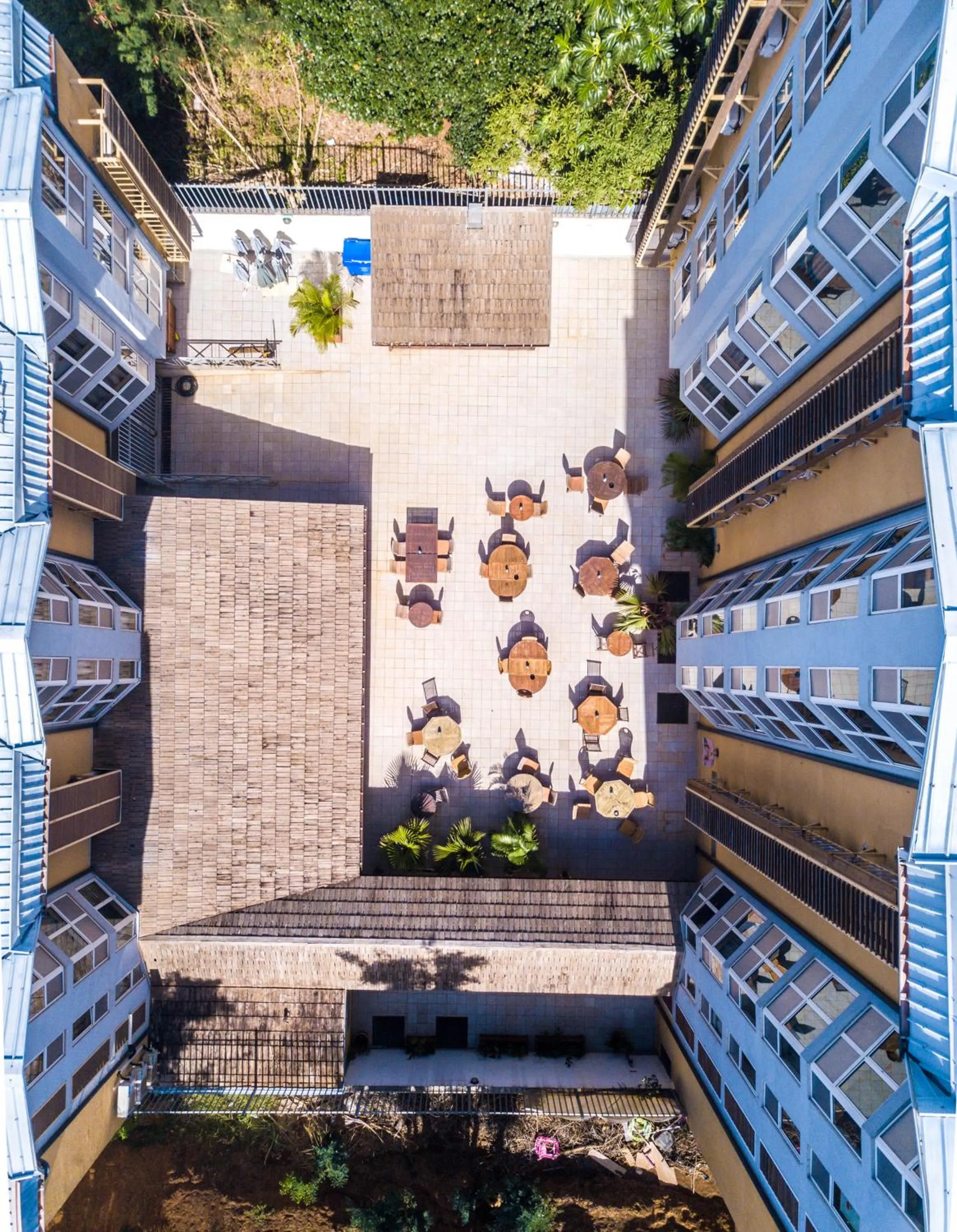Inner courtyard view in Hotel Maharajah