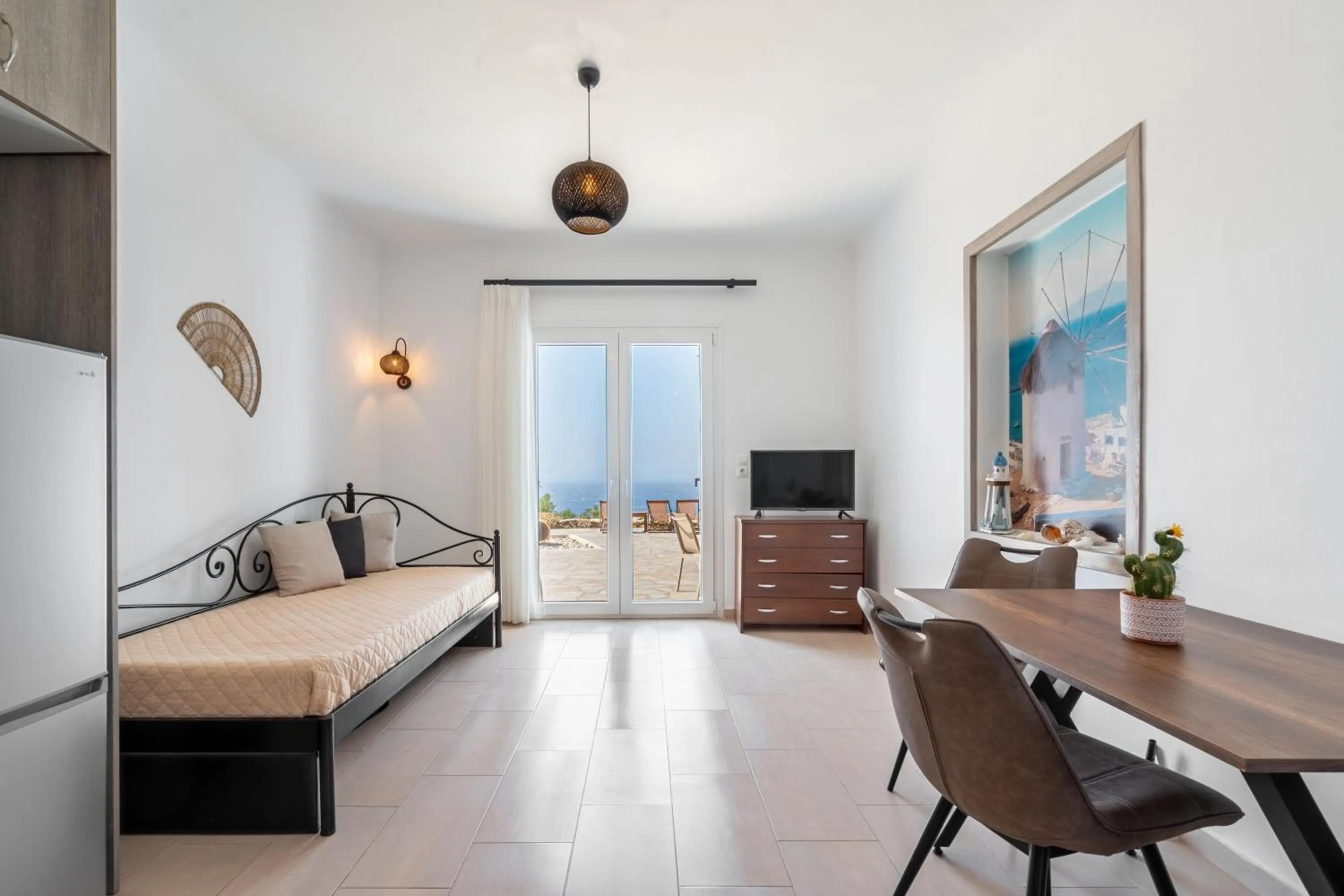 Property building, Bed in Manolia View Mykonos