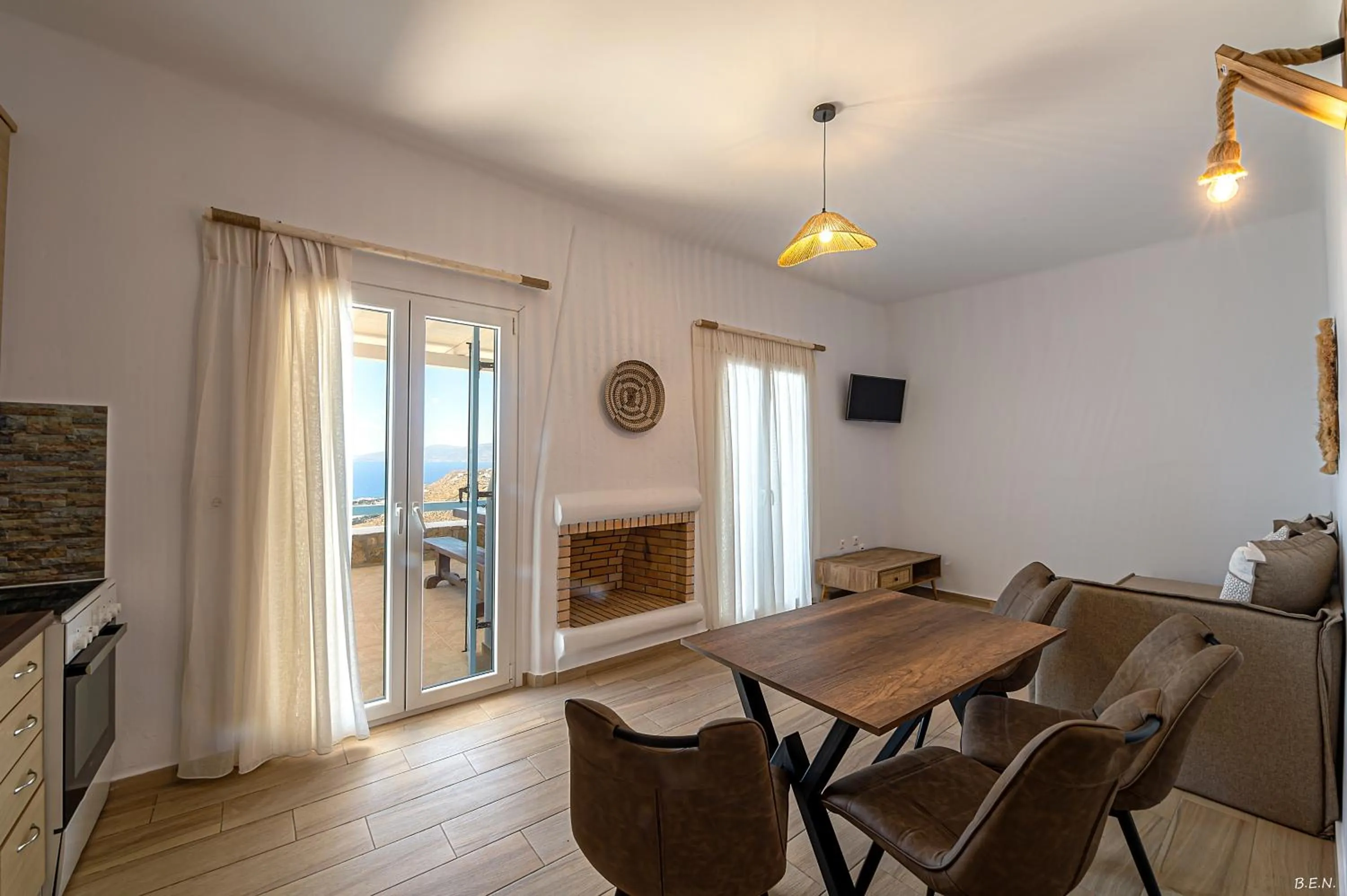 Living room in Manolia View Mykonos