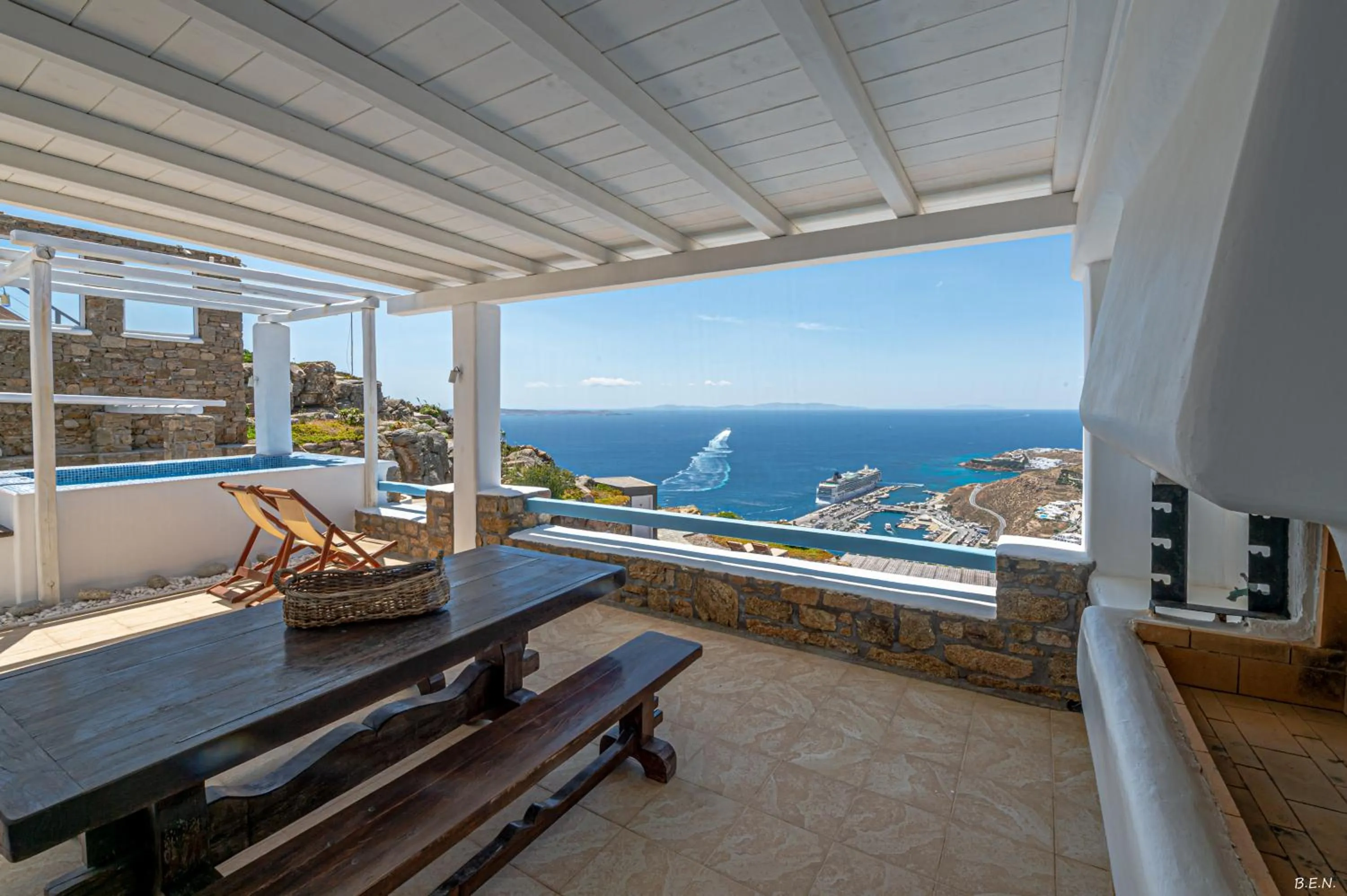 Balcony/Terrace in Manolia View Mykonos