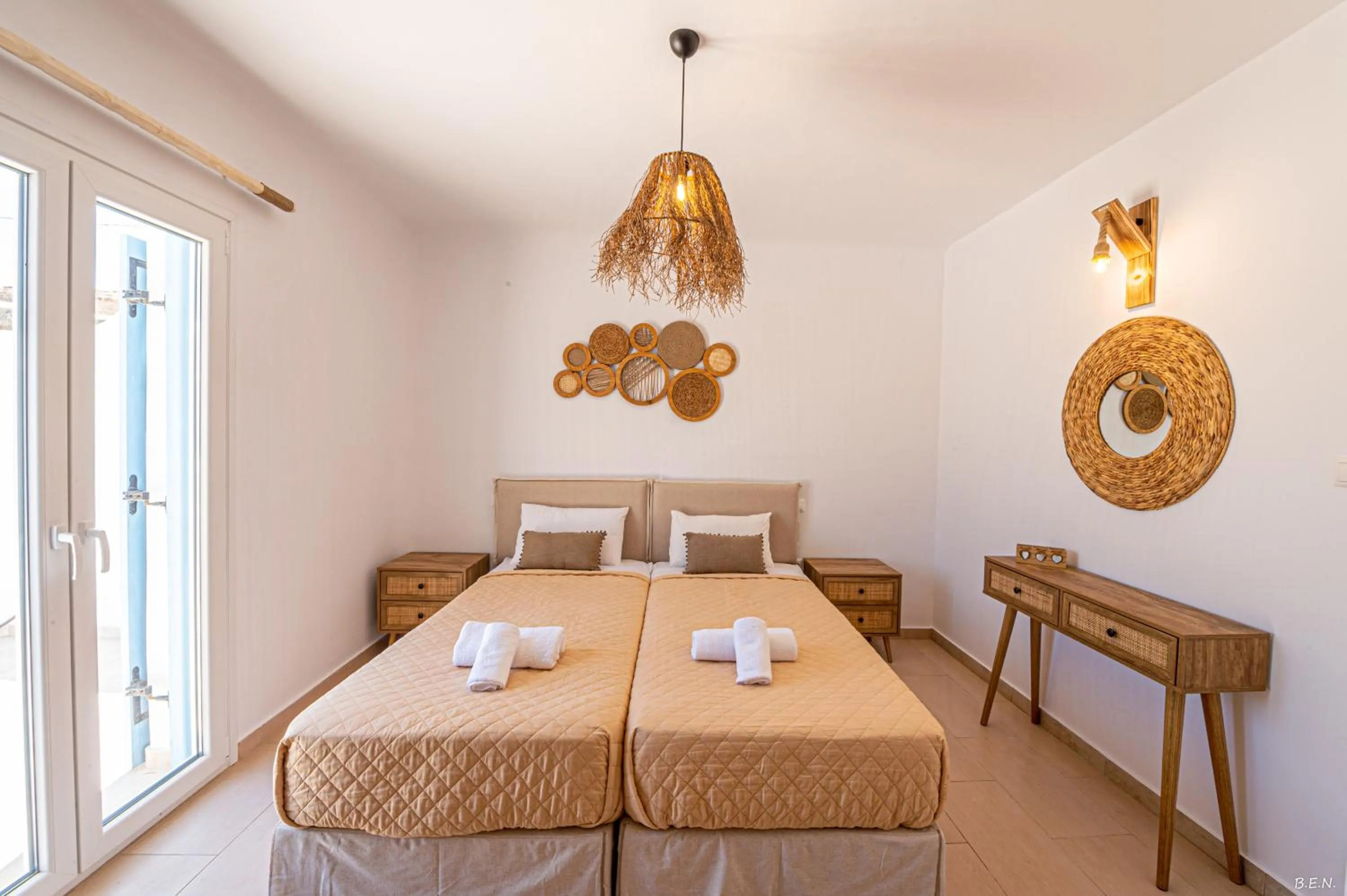 Bedroom, Bed in Manolia View Mykonos