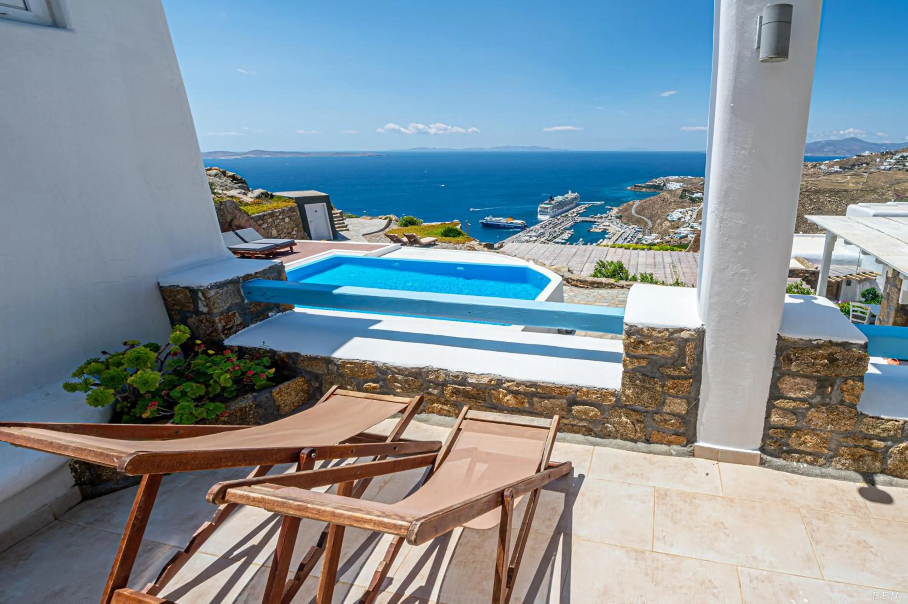 Balcony/Terrace in Manolia View Mykonos