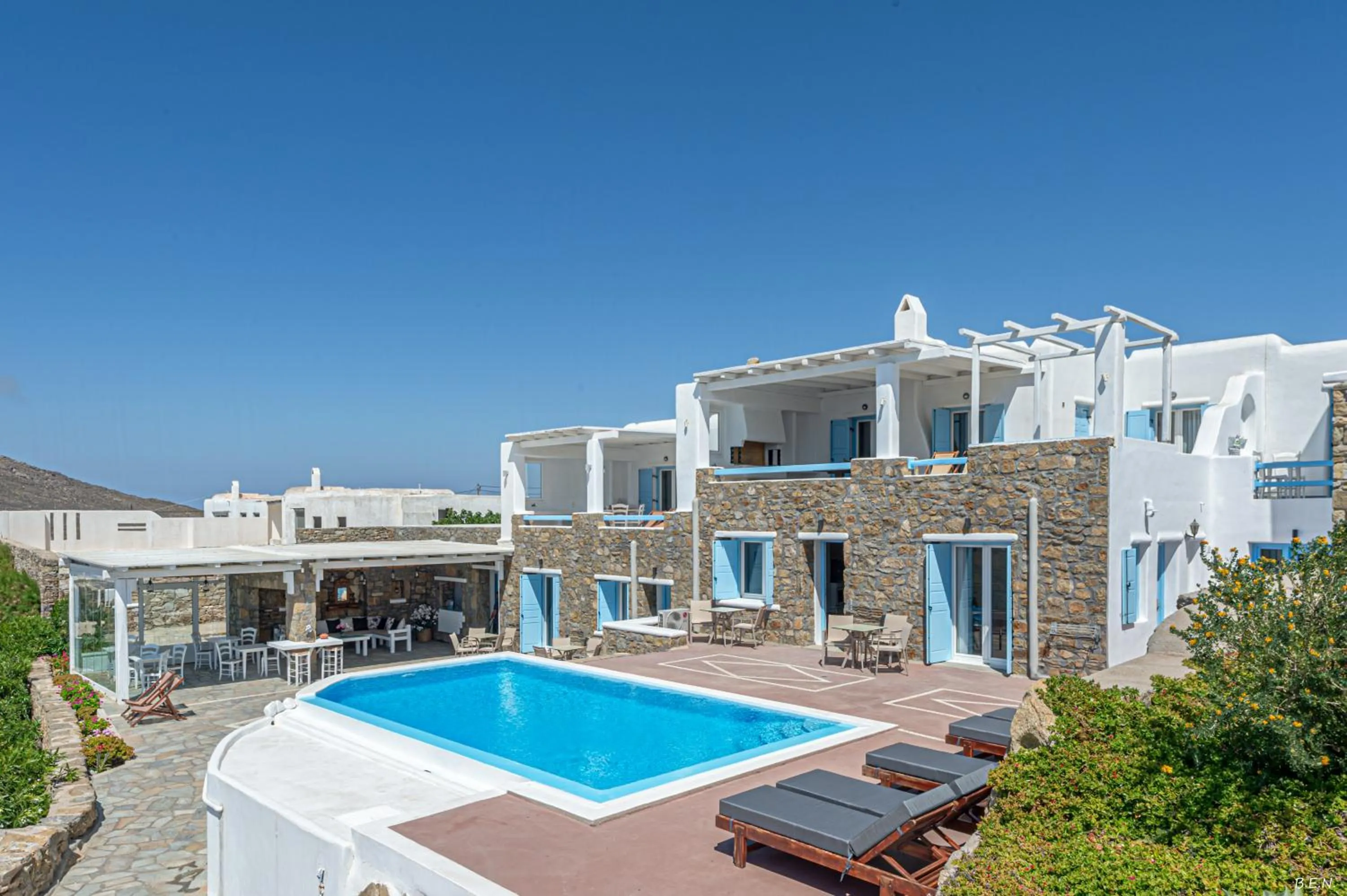 Property building in Manolia View Mykonos