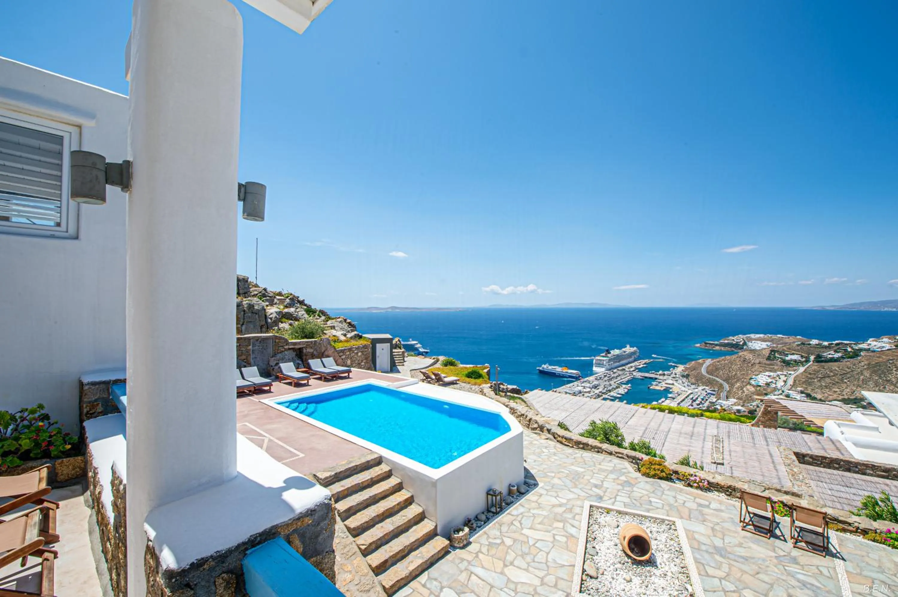 Sea view in Manolia View Mykonos