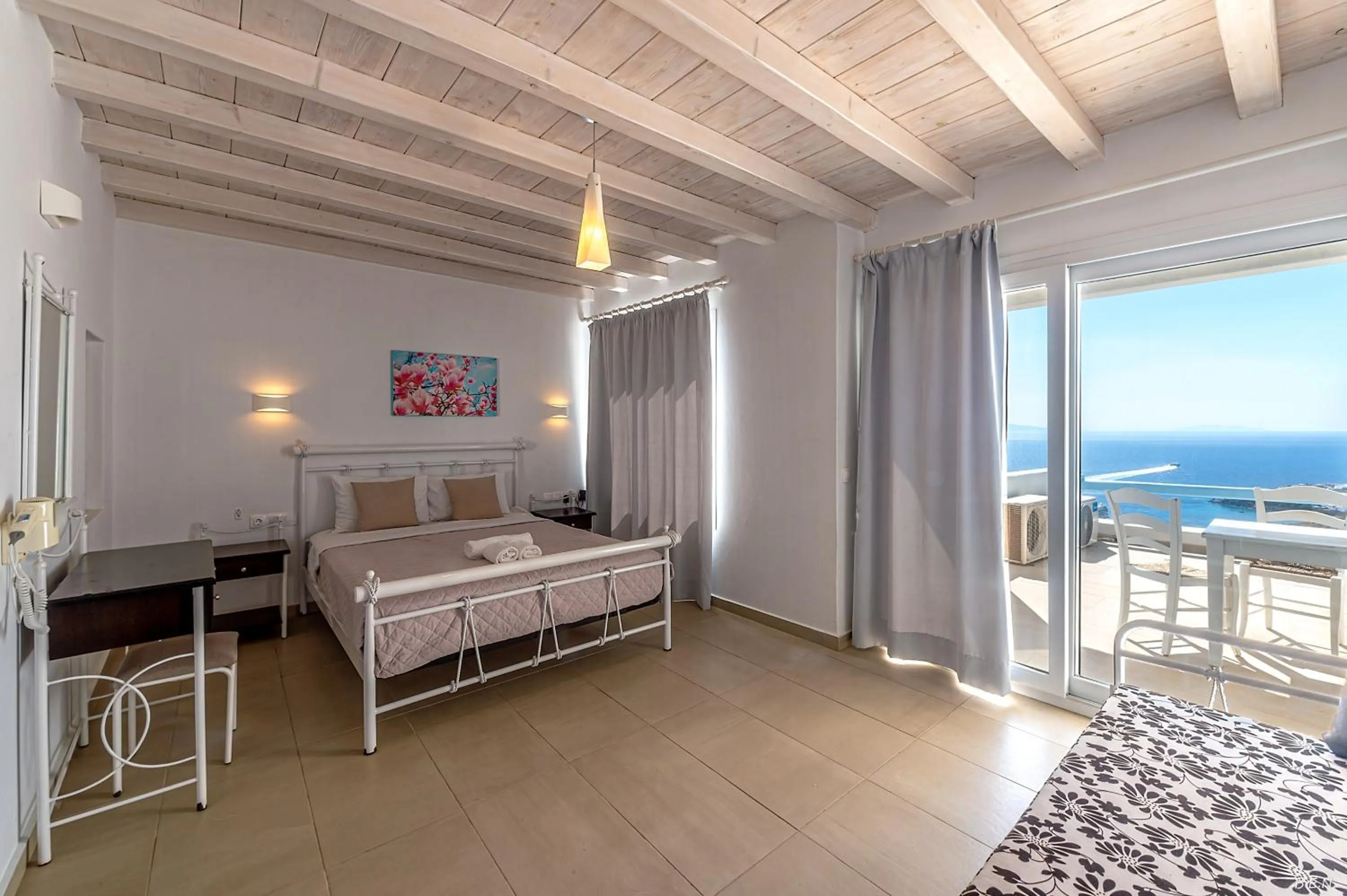 Bedroom, Bed in Manolia View Mykonos