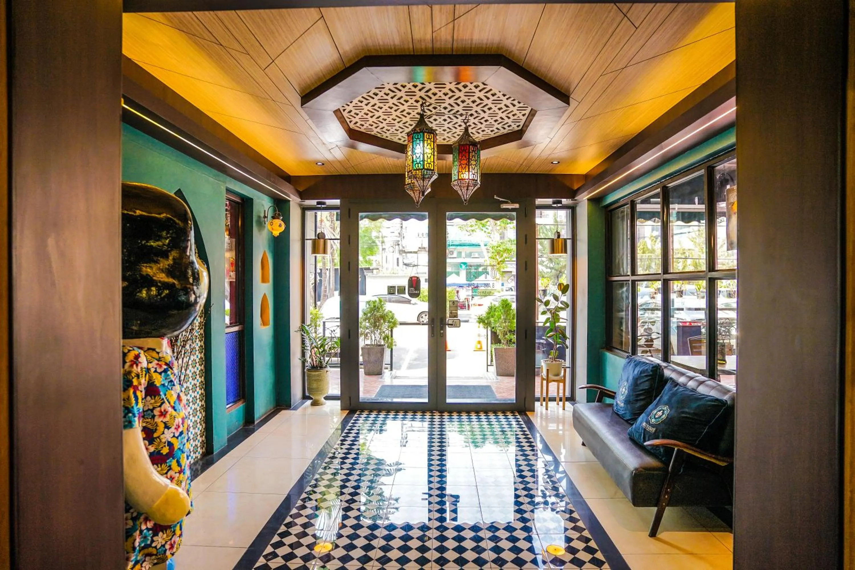 Property building in Blue cafe Apartments