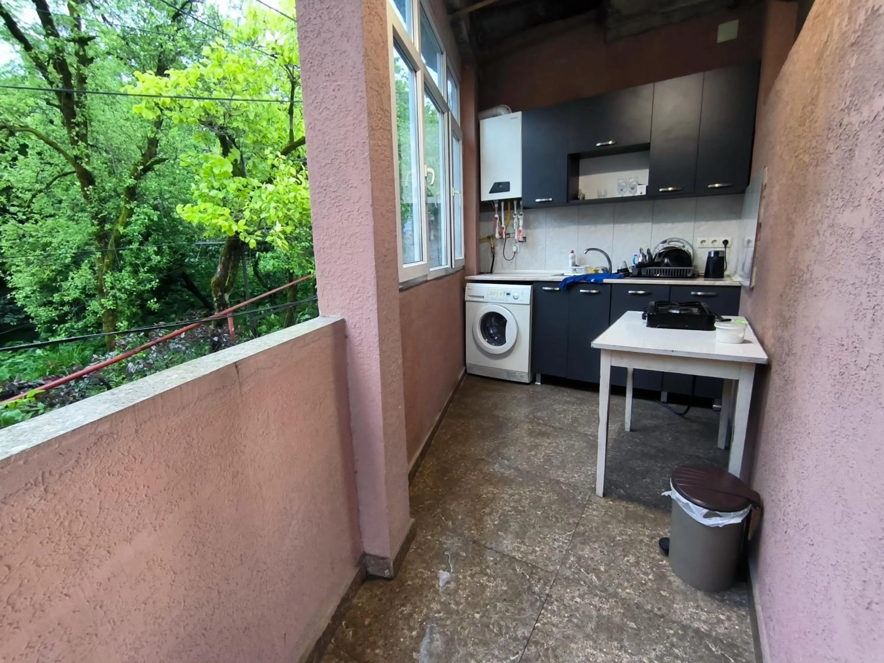 Kitchen or kitchenette in Batumi Homestay at Tamar Mephe Avenue