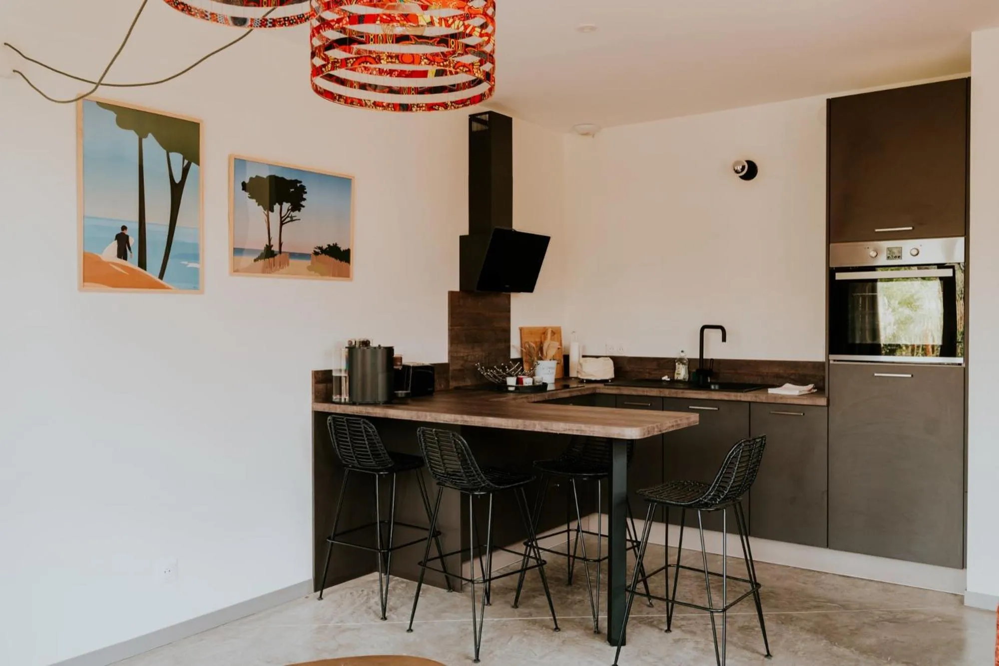 Kitchen or kitchenette in Kaze Océan, The Originals Relais