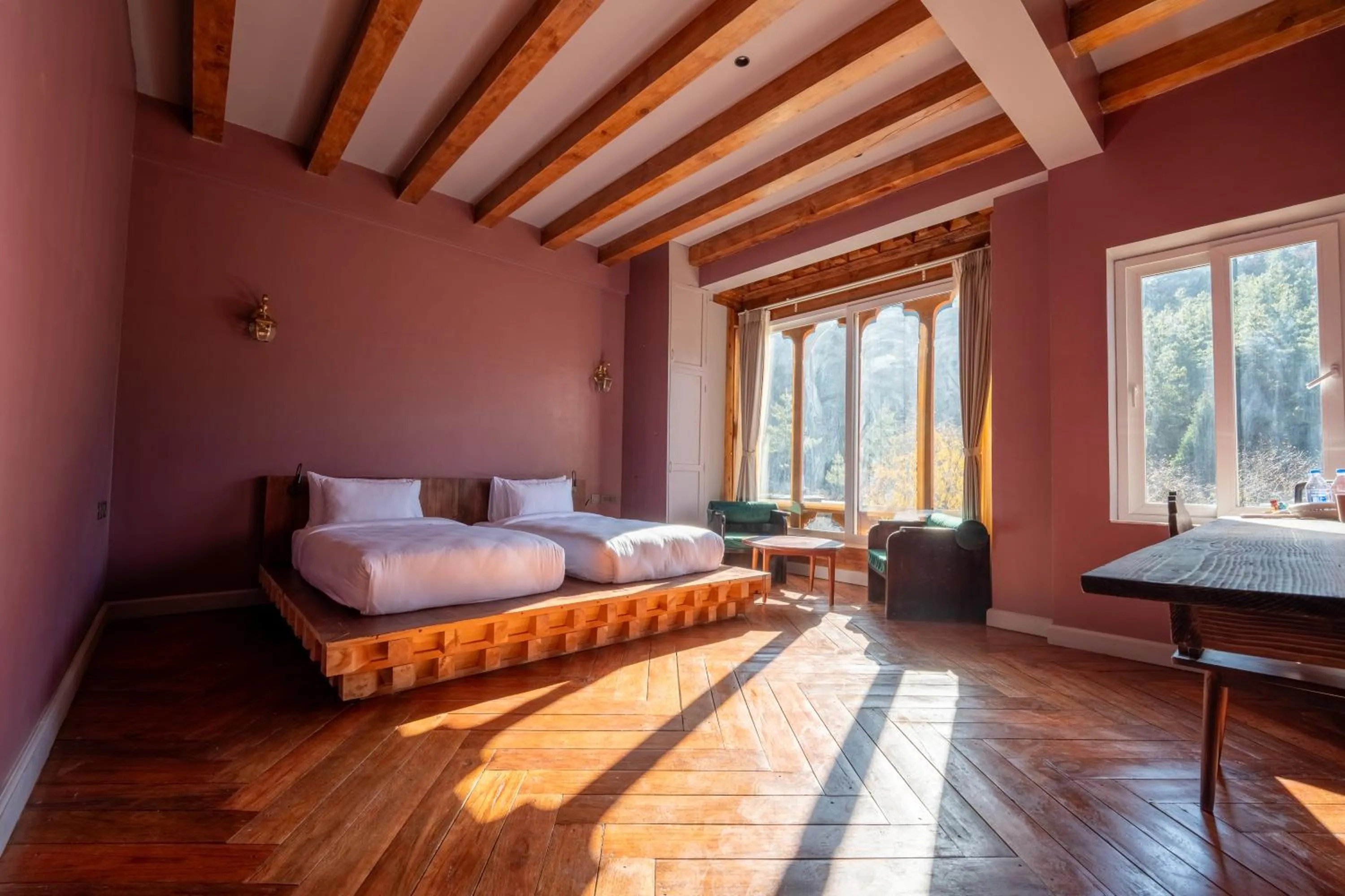 View (from property/room), Bed in Taktsangri-La