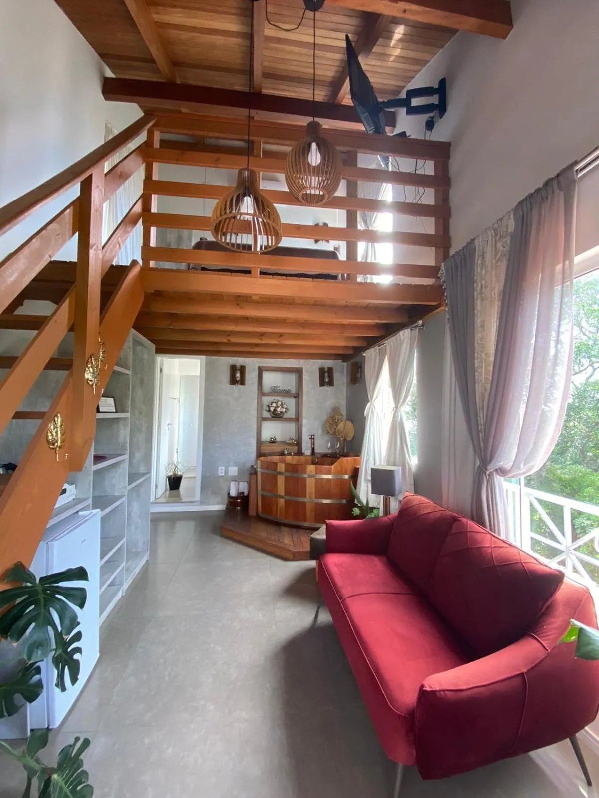 Living room in Bombinhas Guest House