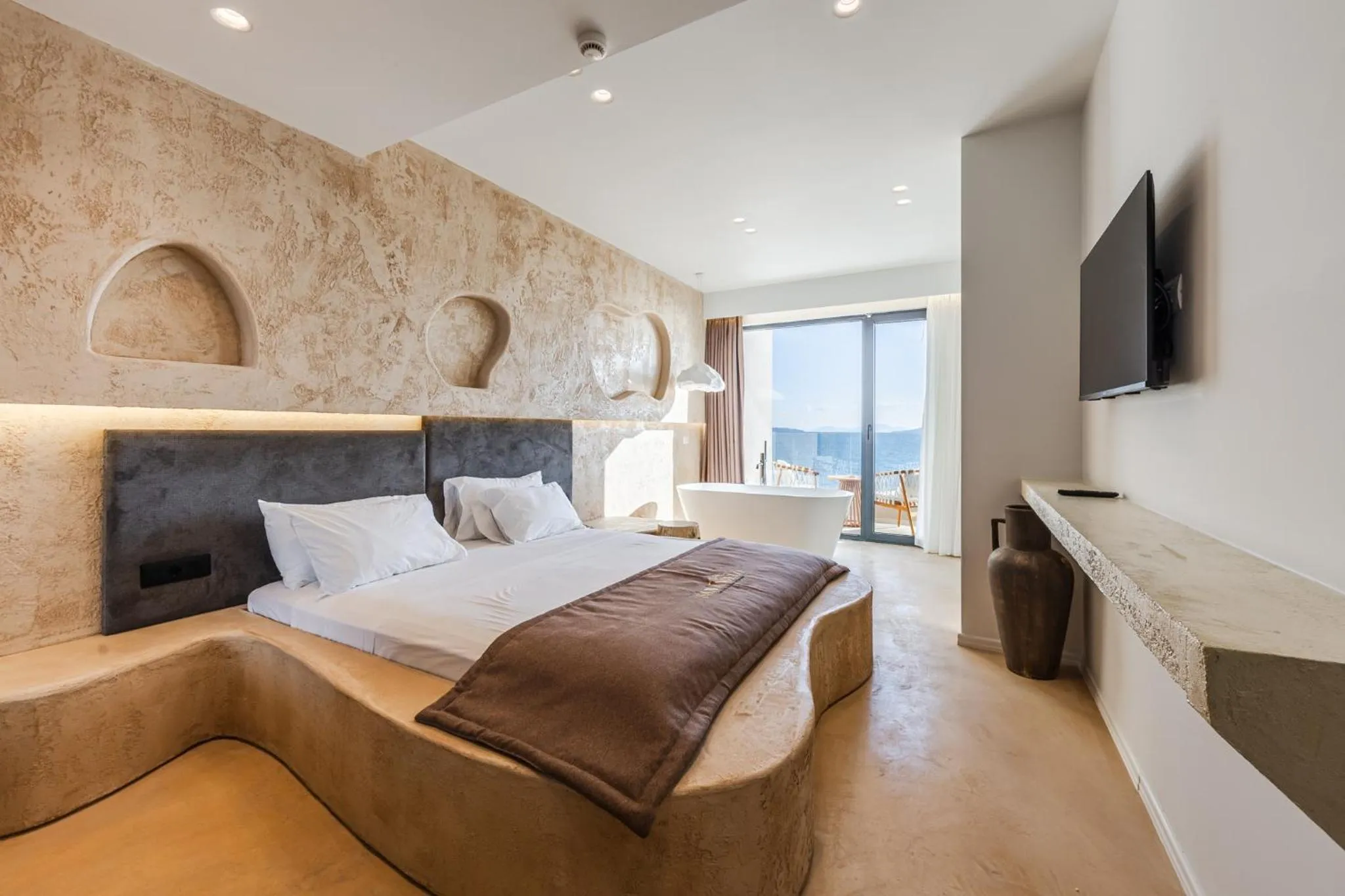 Bedroom, Bed in San Angelo Luxury Resort & Spa - Adults Only