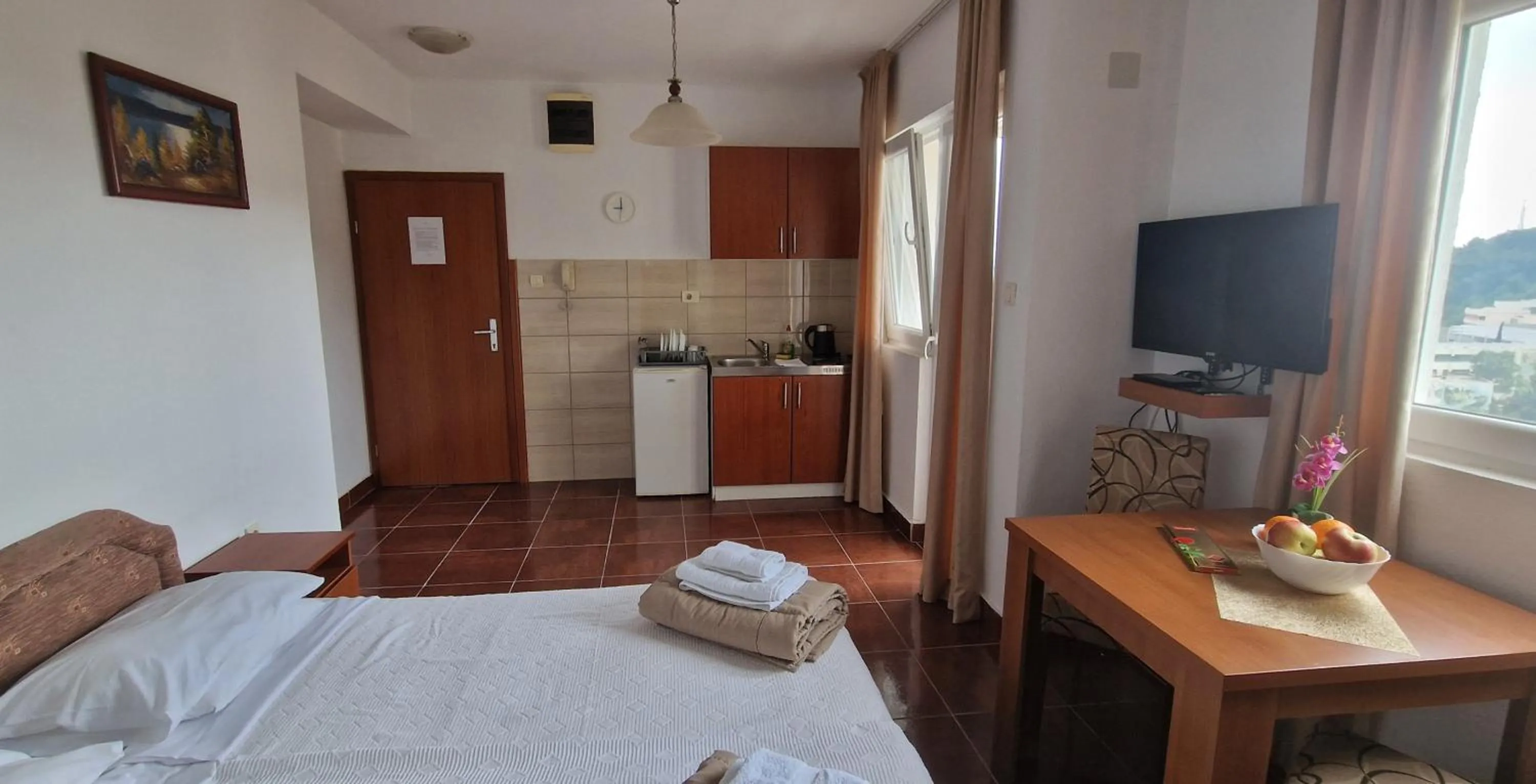 Bed in Evropa Lux Apartments