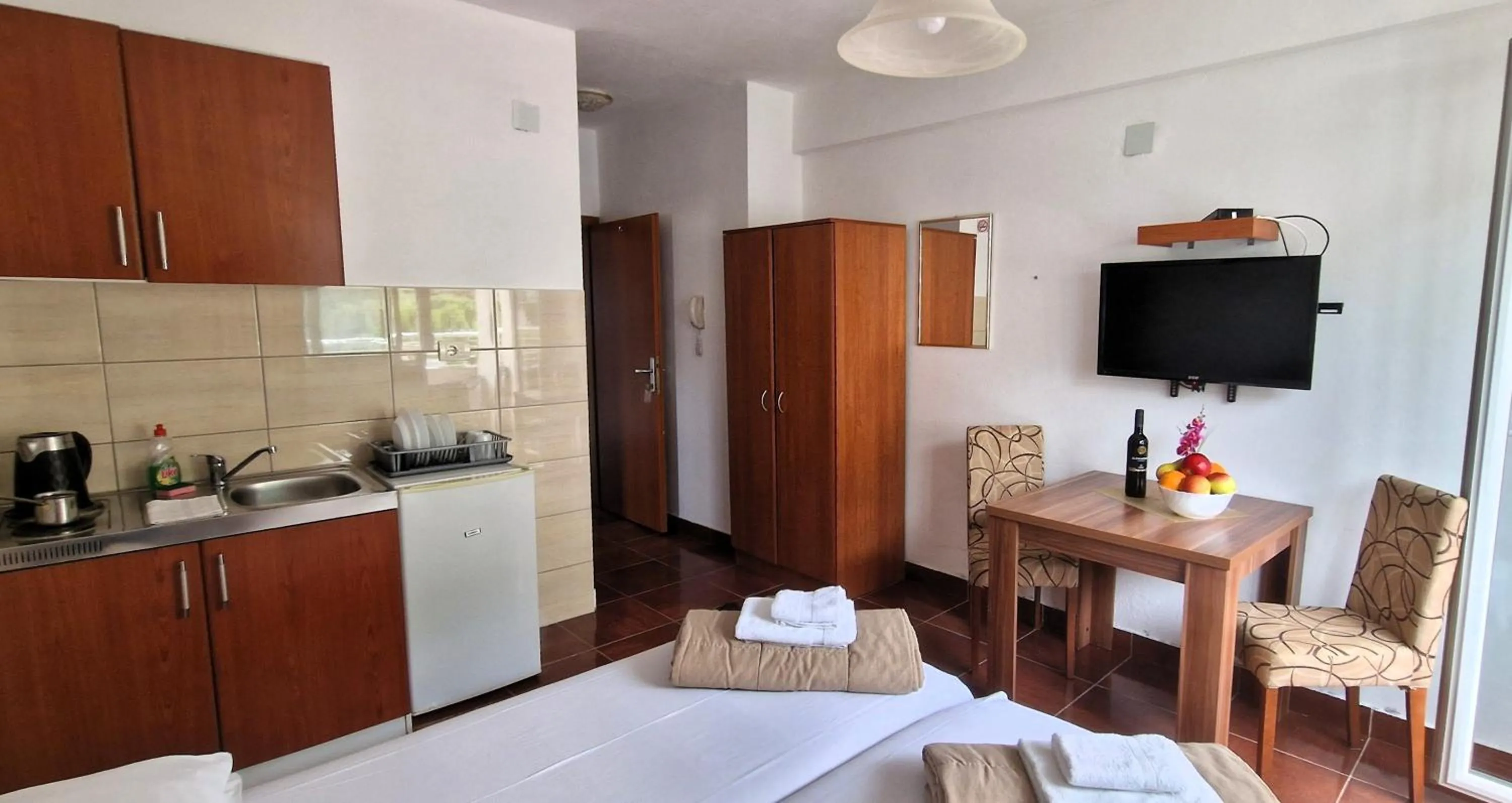 Bed in Evropa Lux Apartments