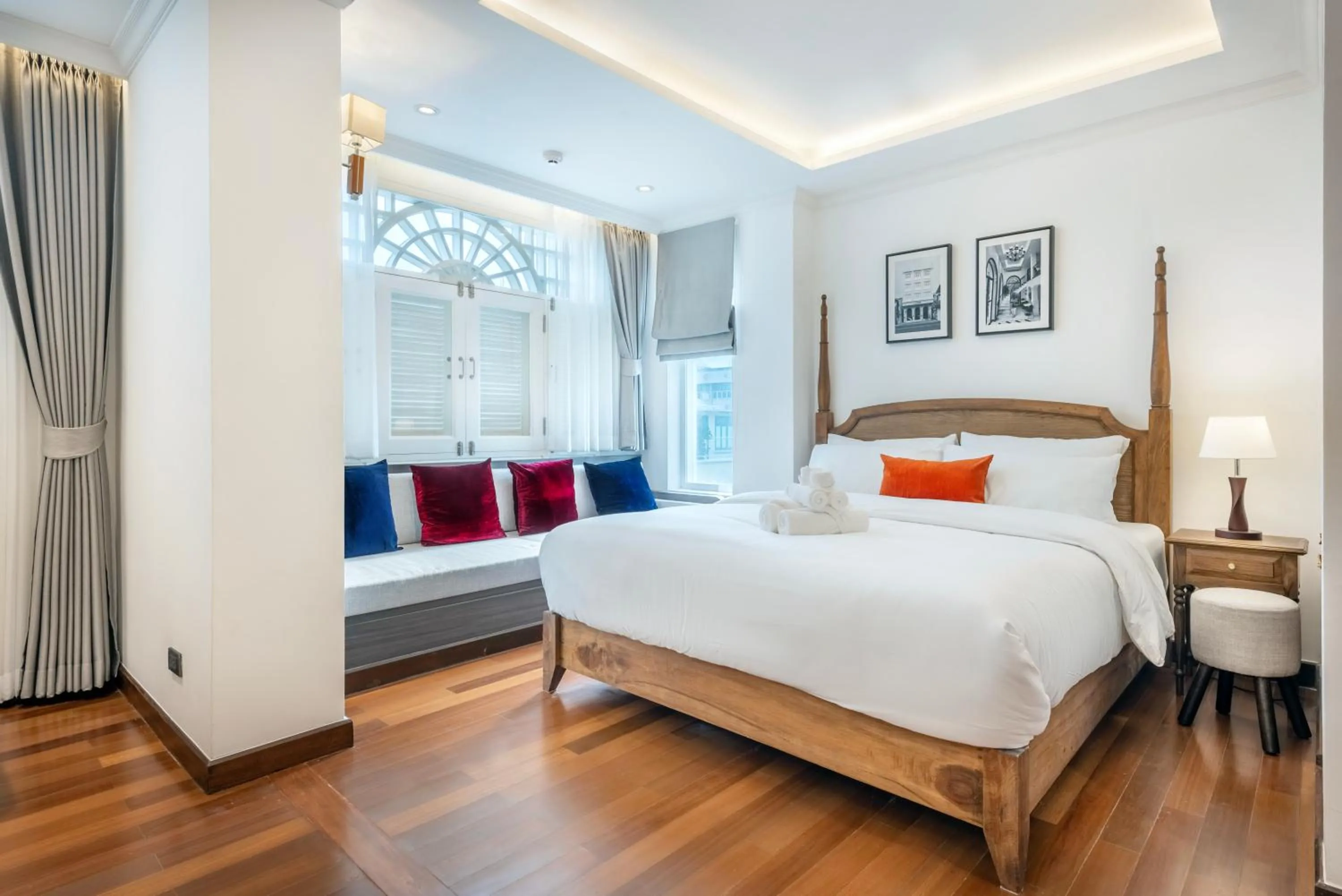 Bed in Cherie Bangkok Boutique Hotel