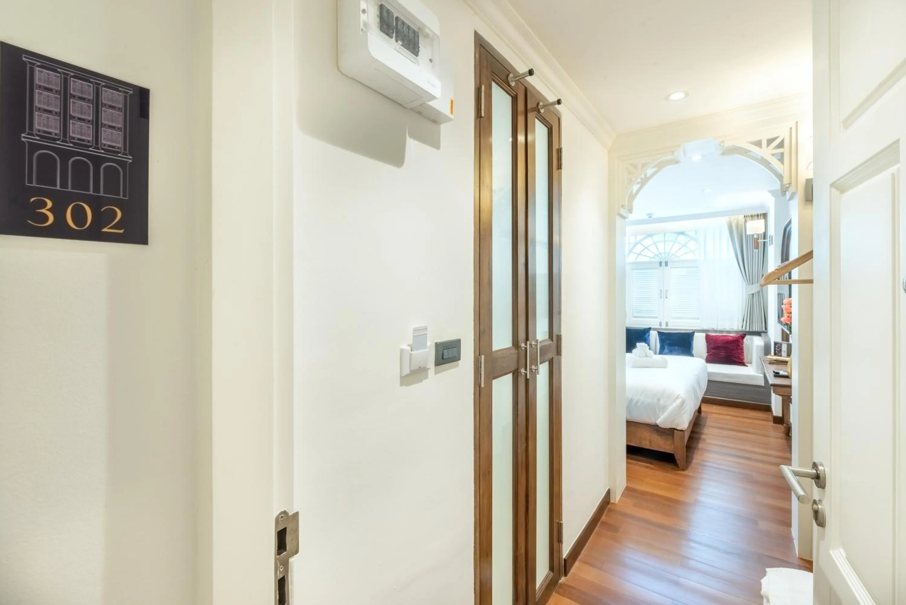 Bed in Cherie Bangkok Boutique Hotel