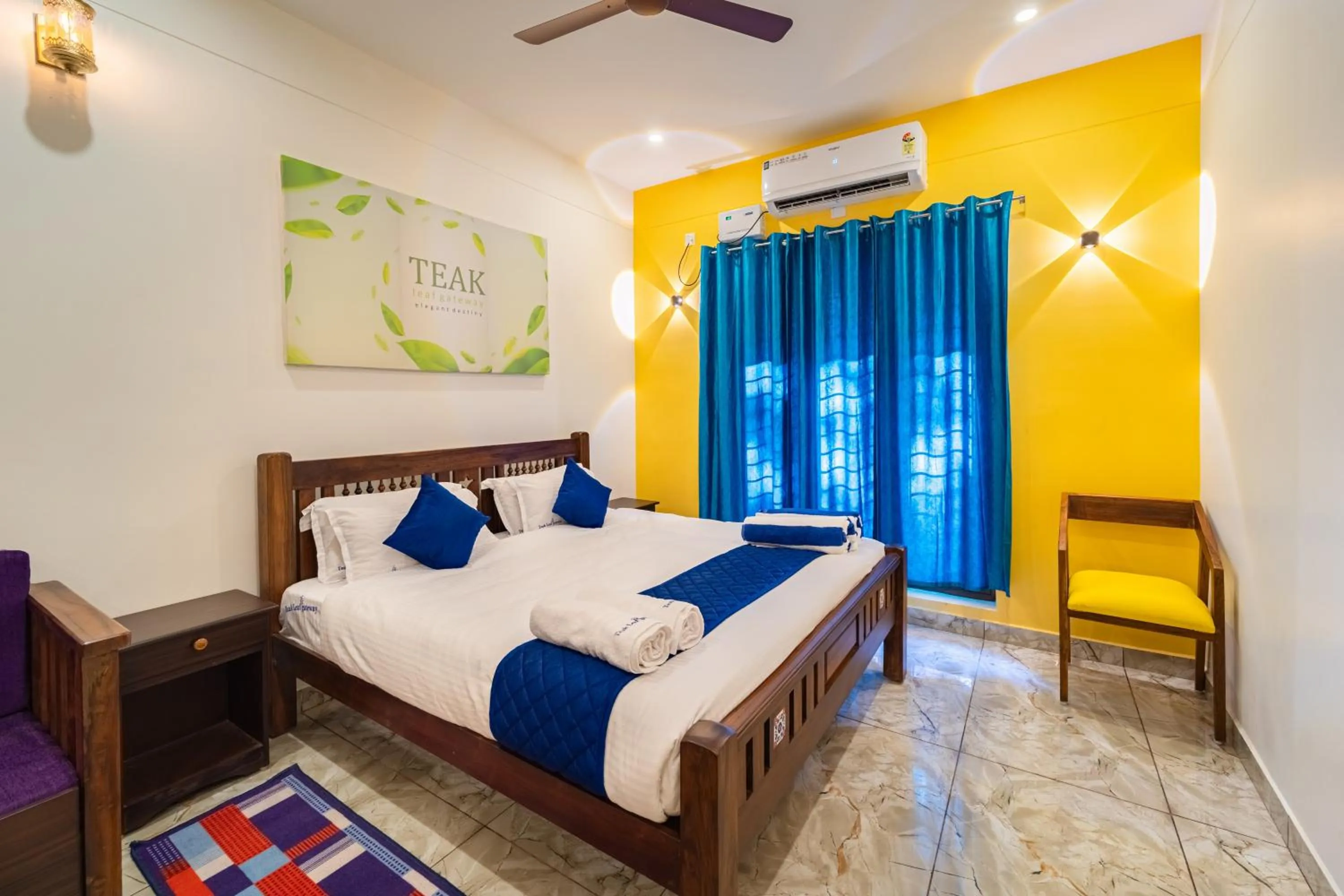 Bed in Teak Leaf Gateway Villa with Swimming Pool Indoor Games