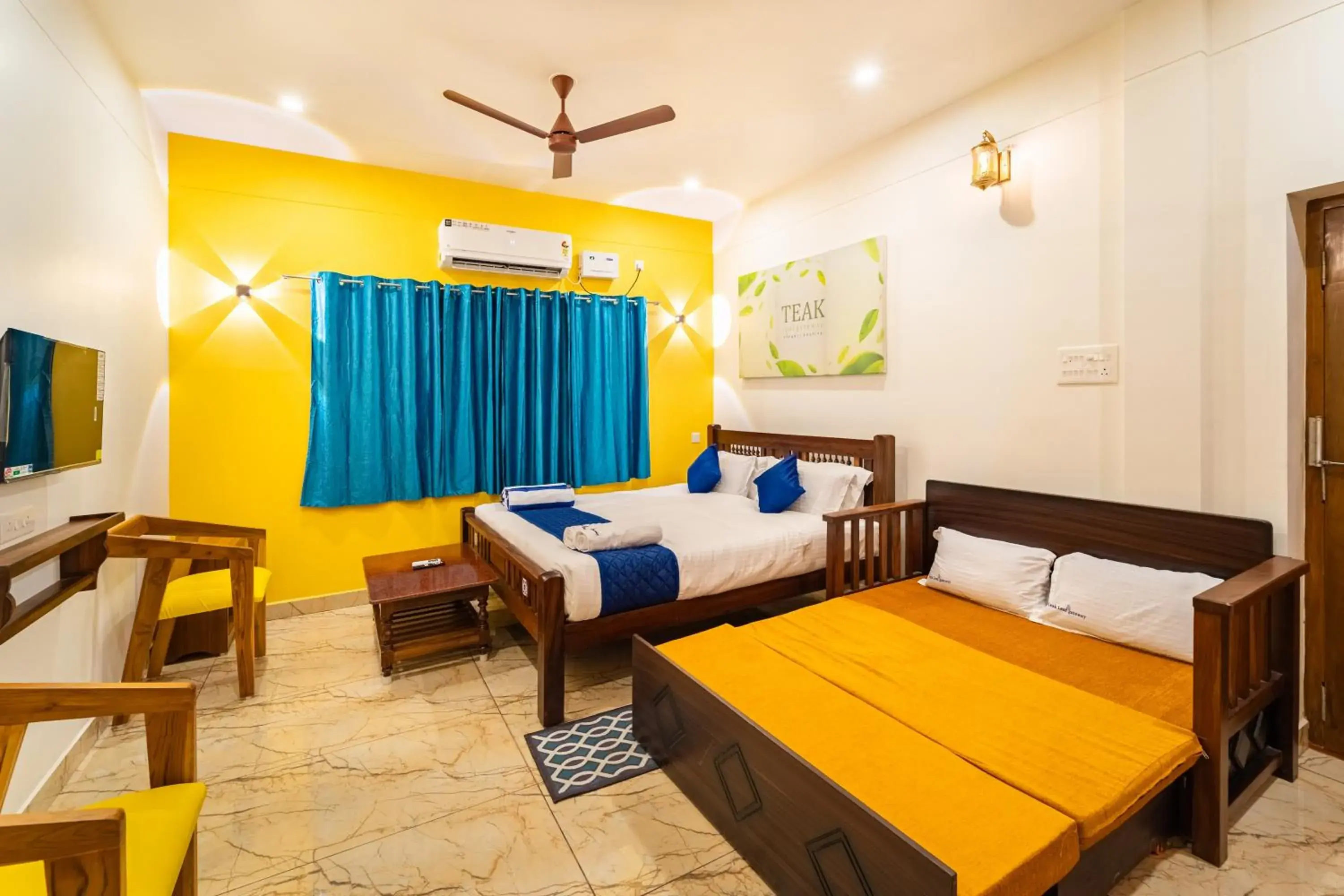 Bedroom, Bed in Teak Leaf Gateway Villa with Swimming Pool Indoor Games Bedroom, Bed in Teak Leaf Gateway Villa with Swimming Pool Indoor Games