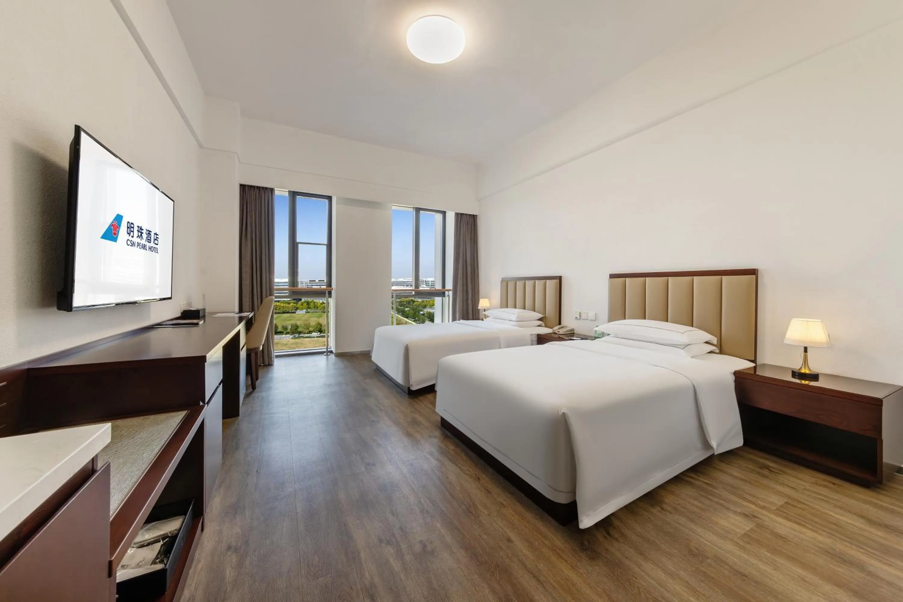 Photo of the whole room, Bed in Beijing CSN Pearl Hotel