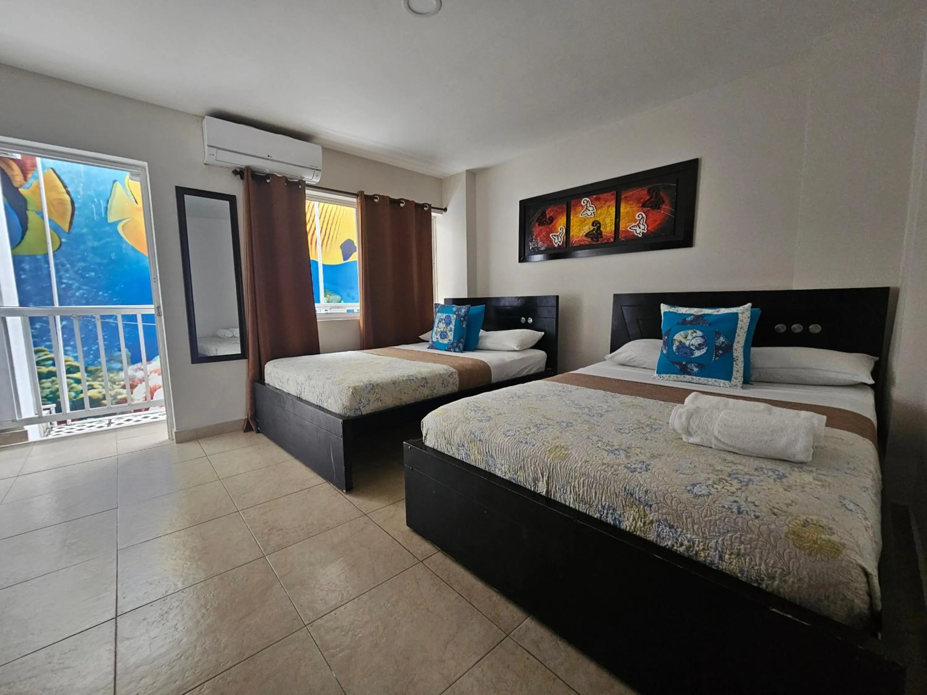 Bed in Caribbean Island Hotel Piso 2