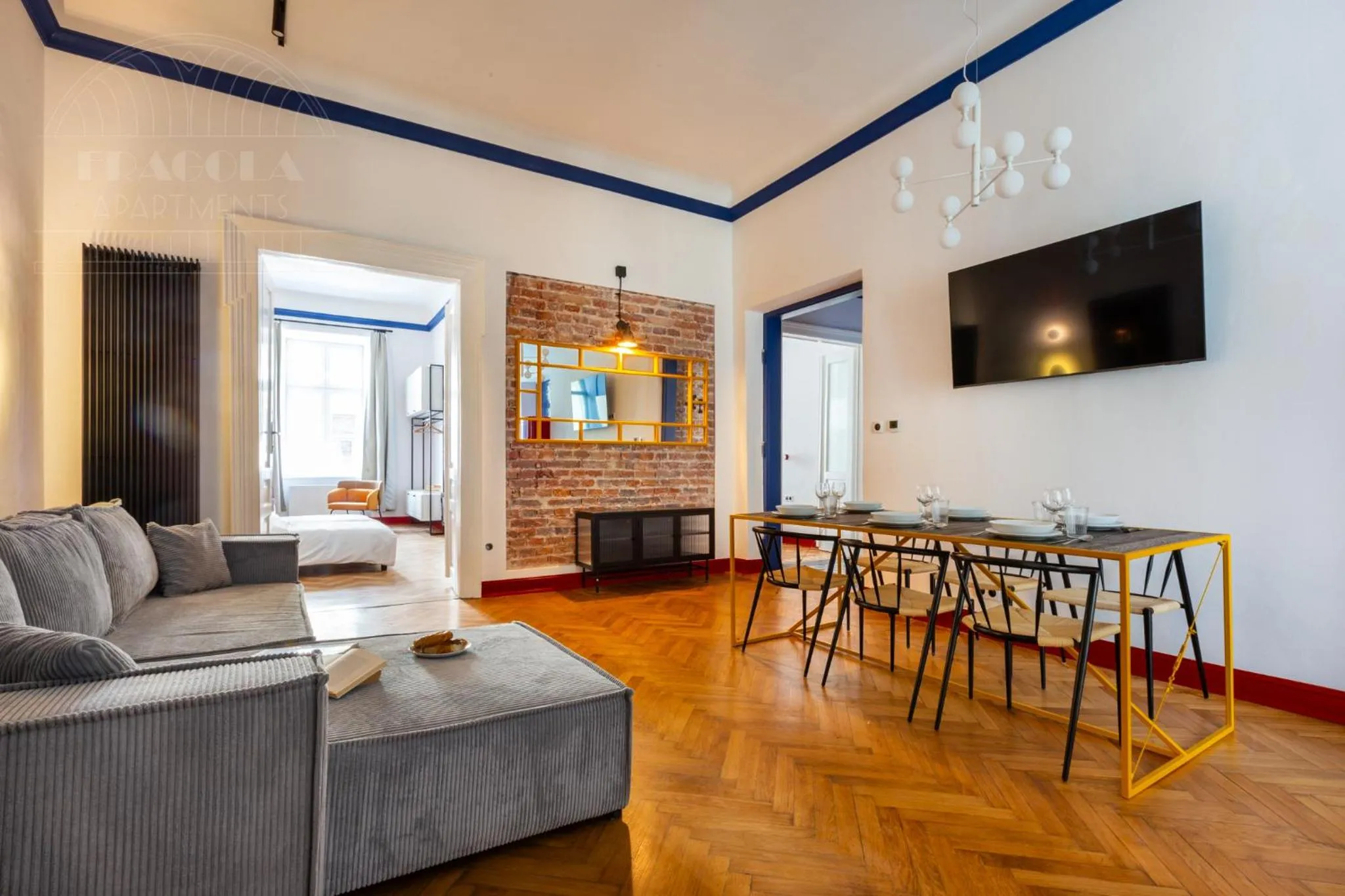 TV and multimedia in Spacious City Center Family Apartments