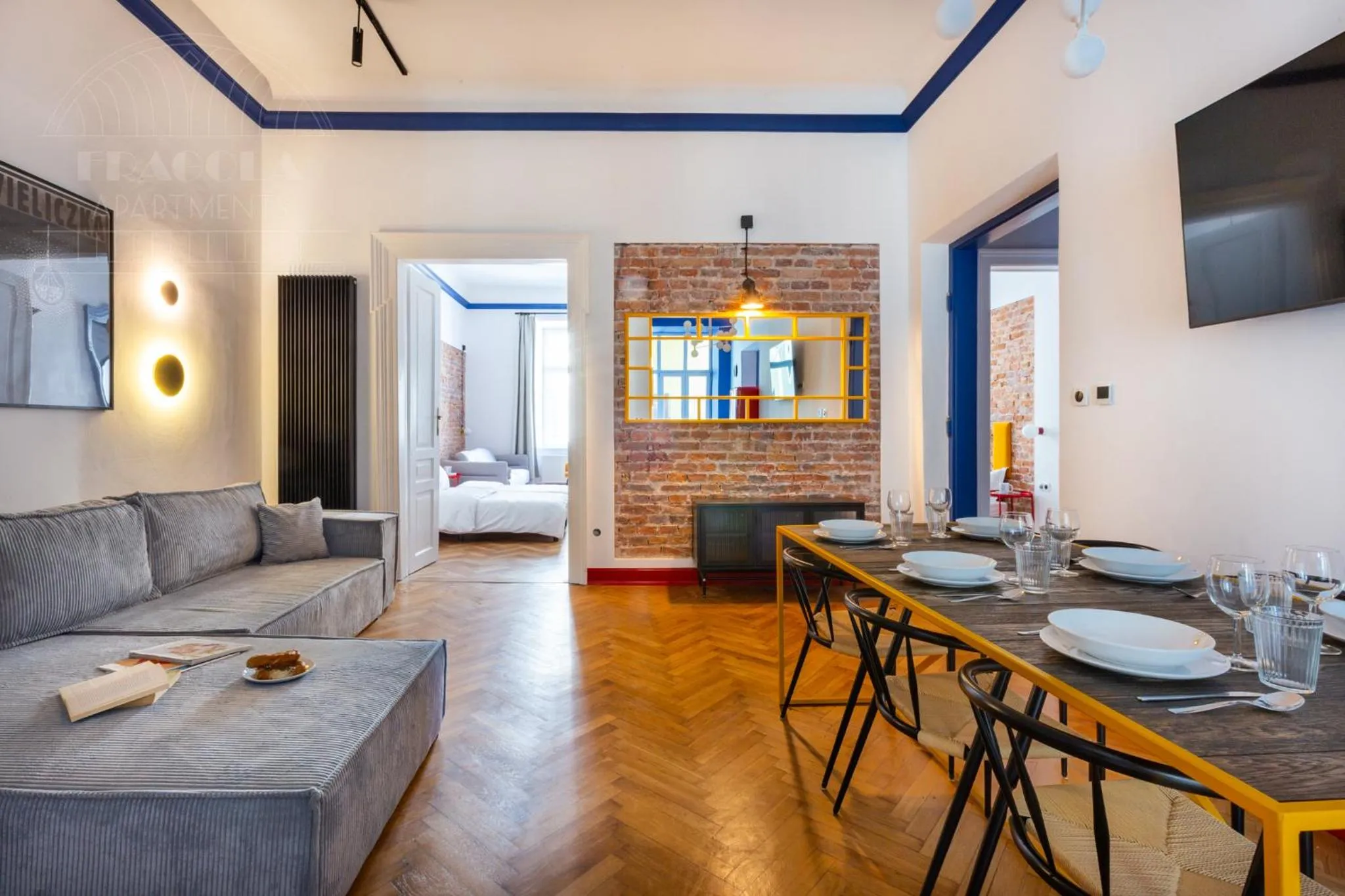 Living room in Spacious City Center Family Apartments