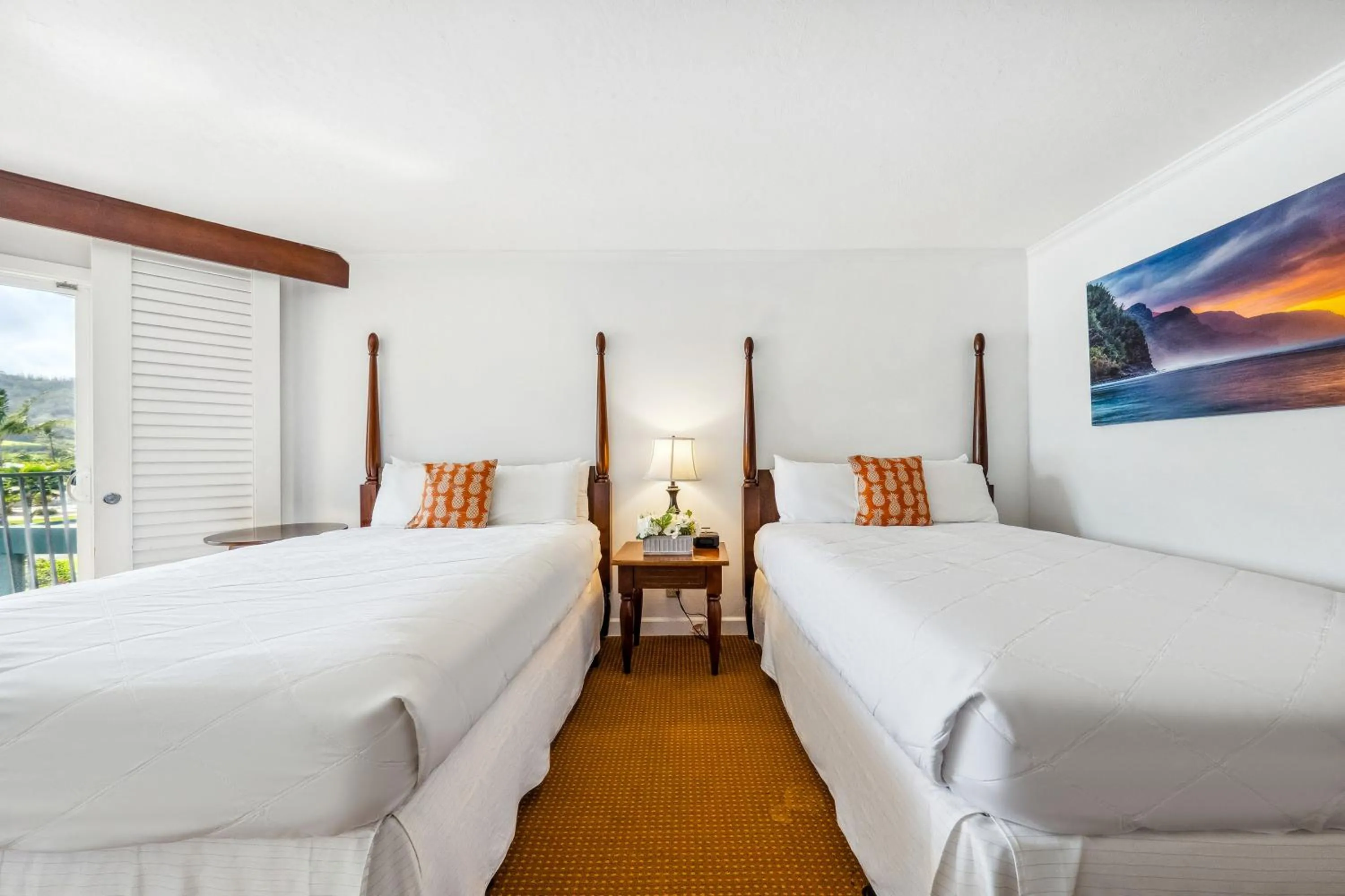 Bed in 2417 at Oceanfront Resort Lihue Kauai Beach Drive Private Condo