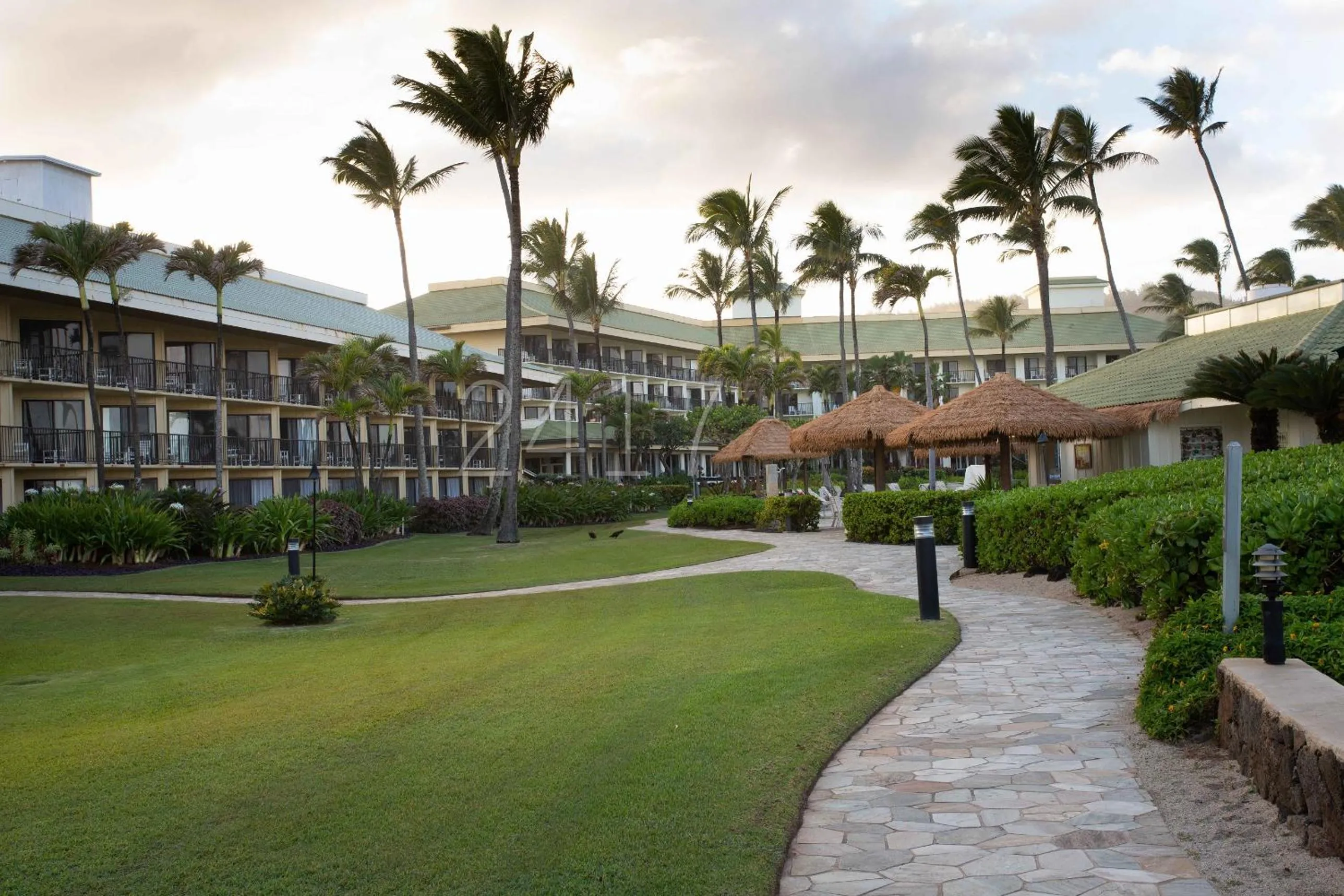 Property building in 2417 at Oceanfront Resort Lihue Kauai Beach Drive Private Condo