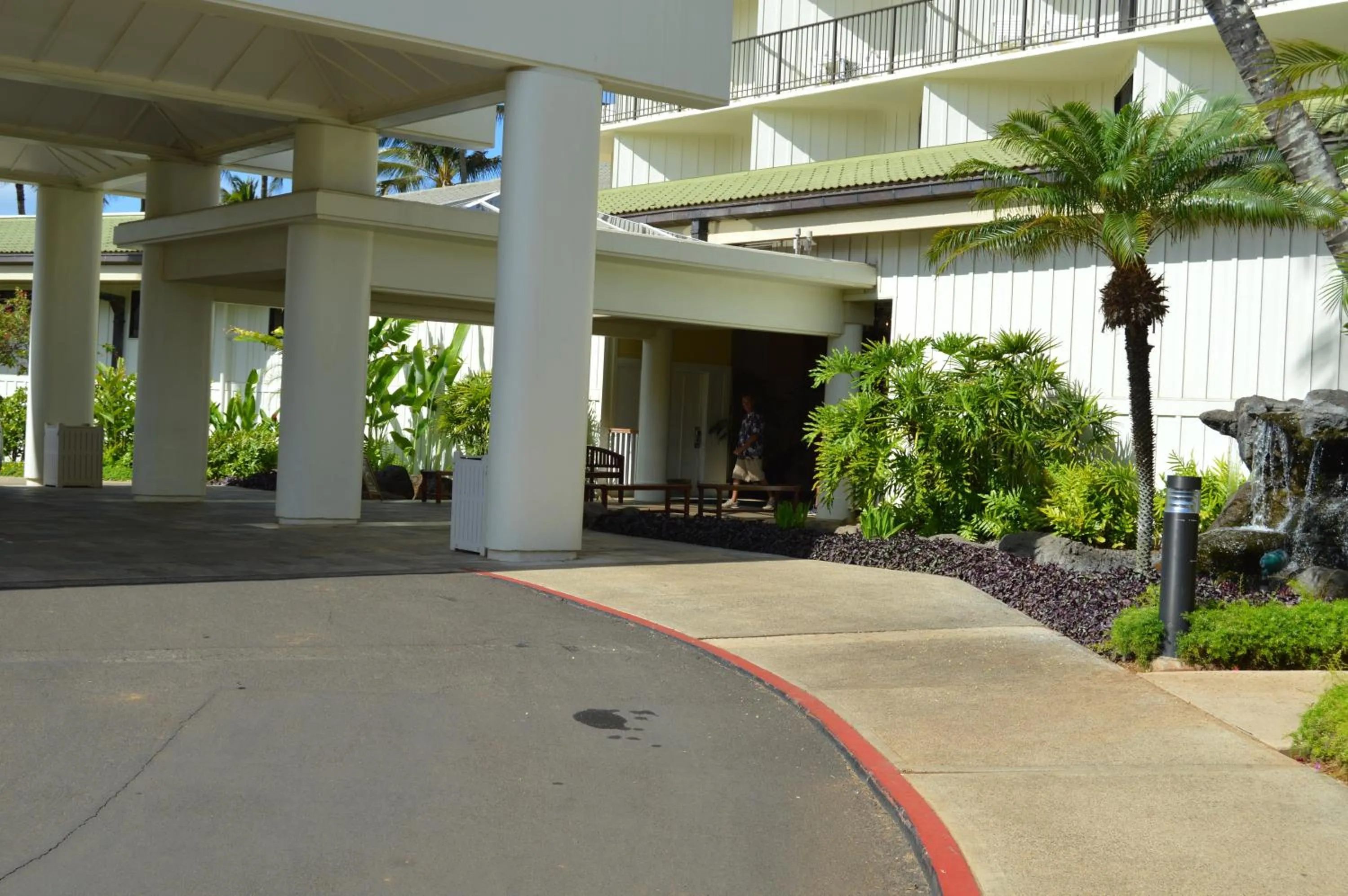 Facade/entrance in 2417 at Oceanfront Resort Lihue Kauai Beach Drive Private Condo