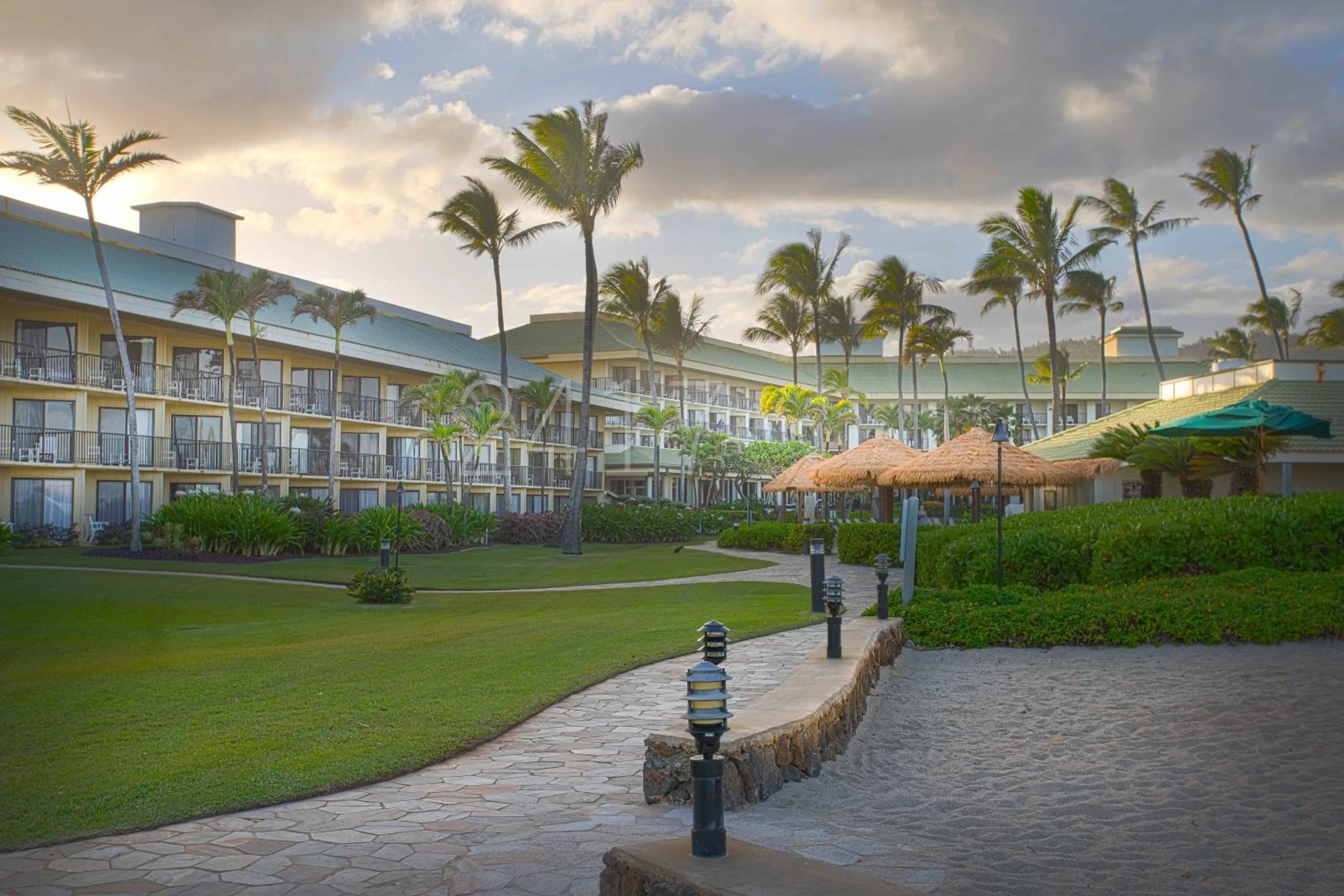 Bird's eye view in 2417 at Oceanfront Resort Lihue Kauai Beach Drive Private Condo