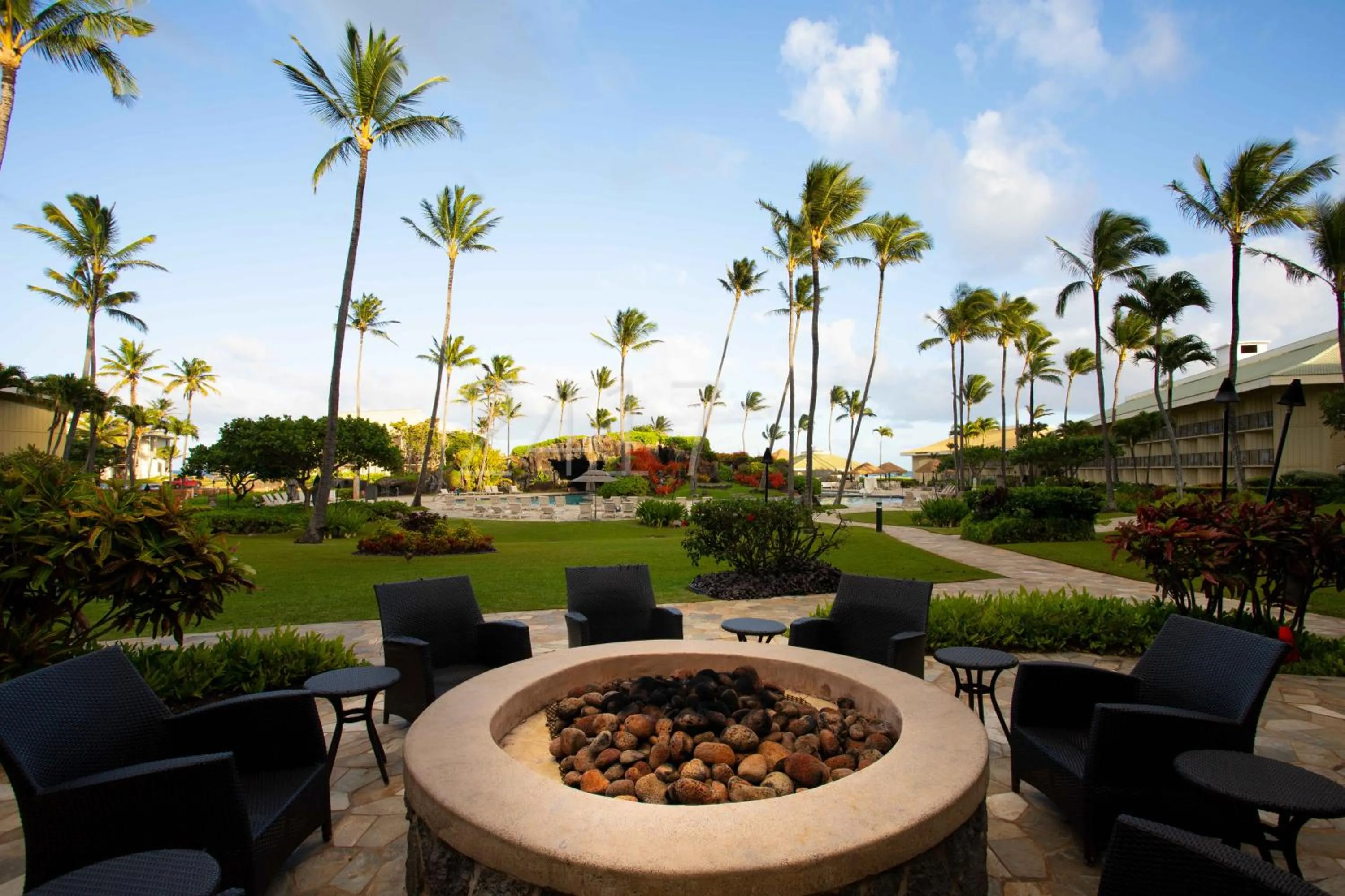 Bird's eye view in 2417 at Oceanfront Resort Lihue Kauai Beach Drive Private Condo