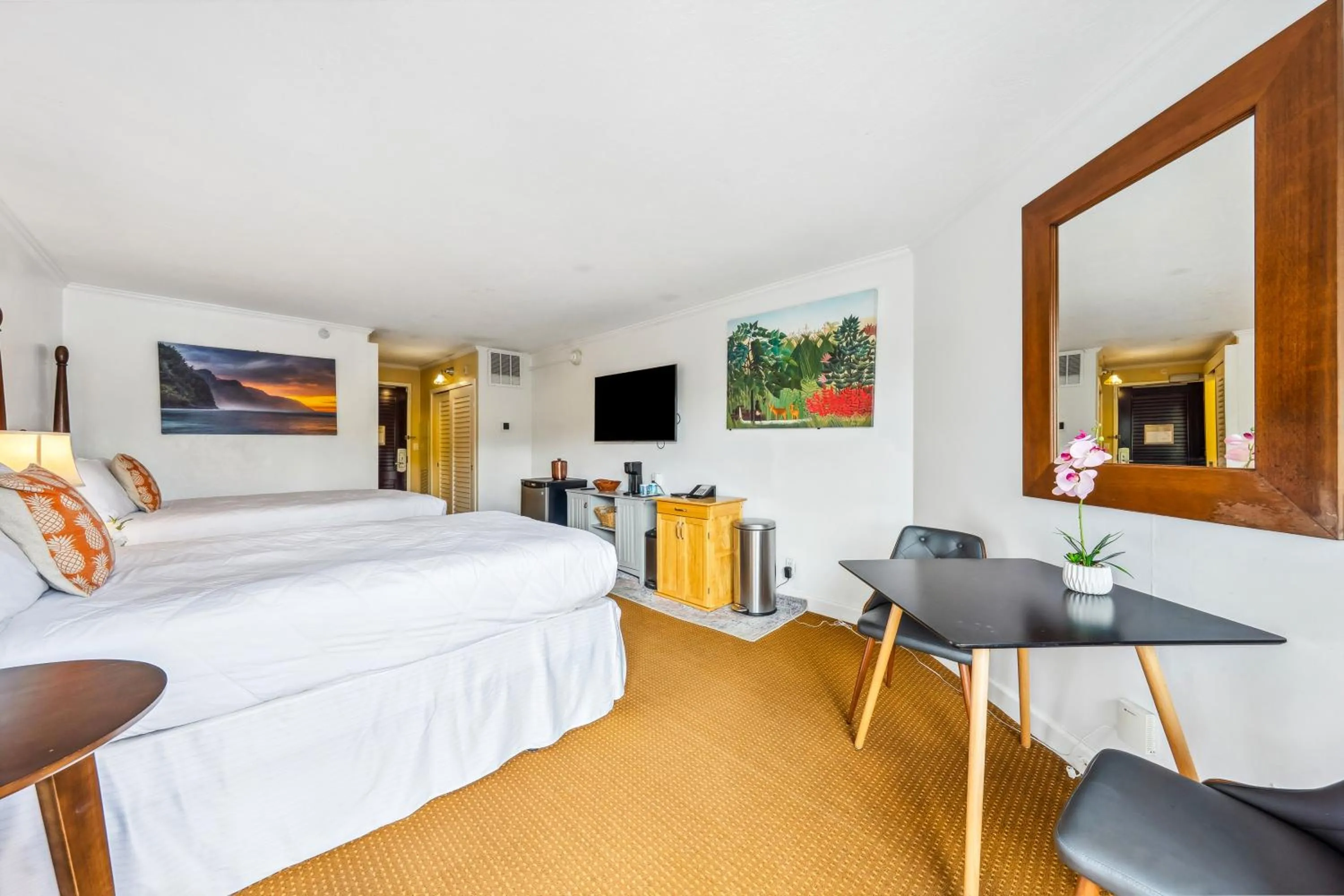 Bed in 2417 at Oceanfront Resort Lihue Kauai Beach Drive Private Condo
