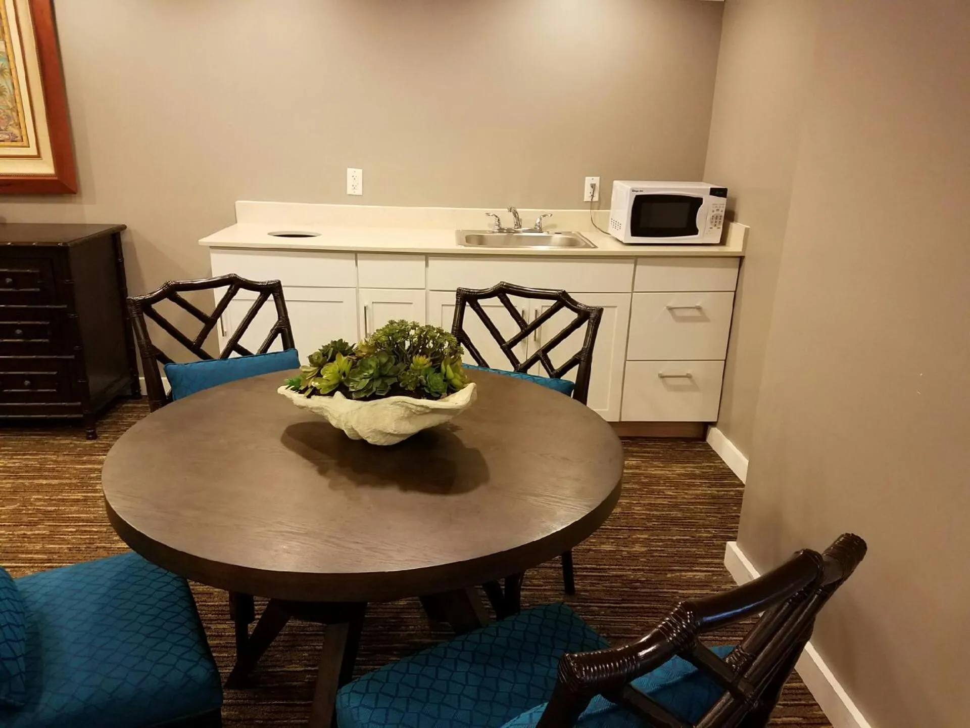 Communal kitchen in 2417 at Oceanfront Resort Lihue Kauai Beach Drive Private Condo