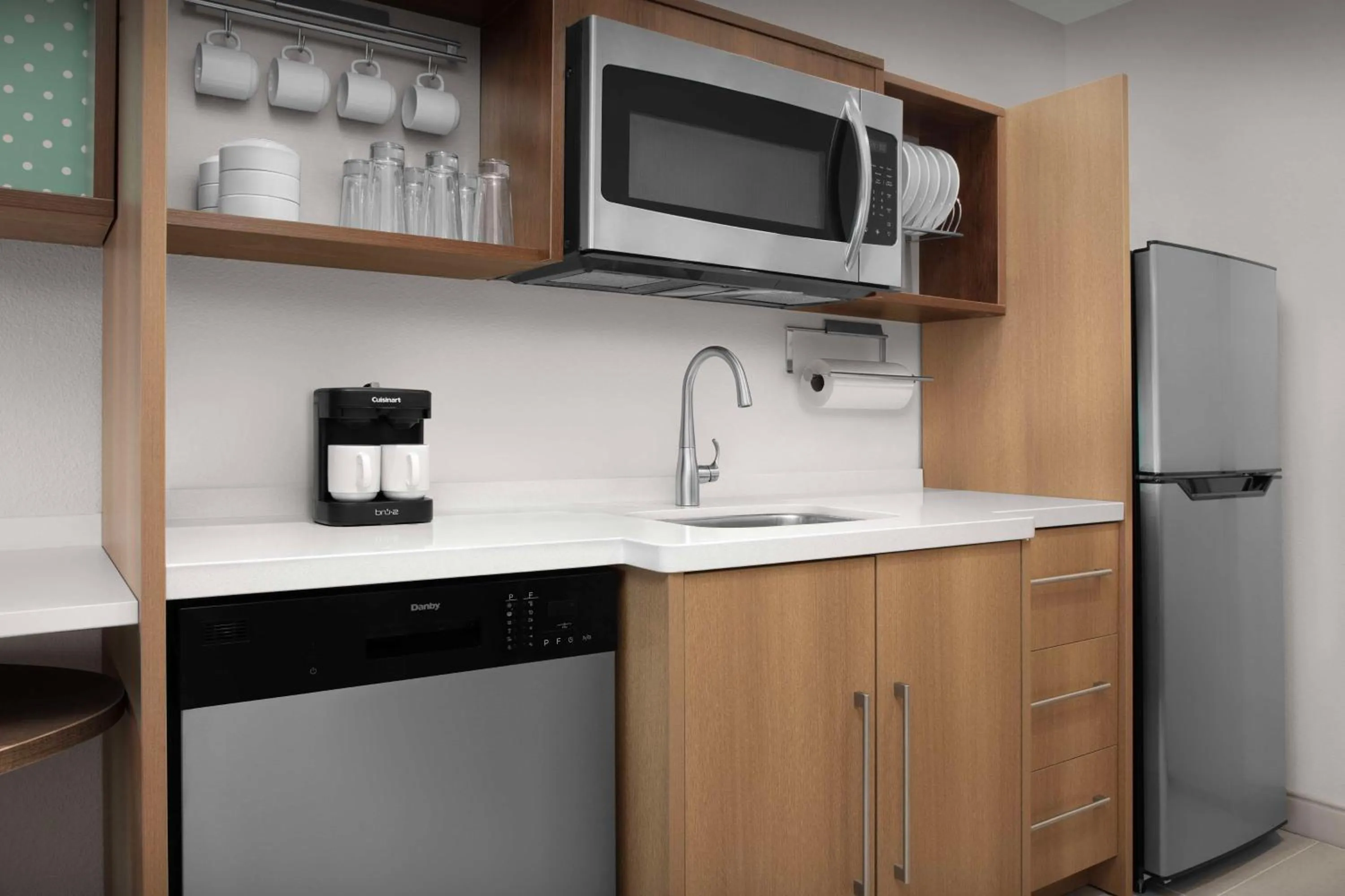 Kitchen or kitchenette in Home2 Suites By Hilton Georgetown Austin North