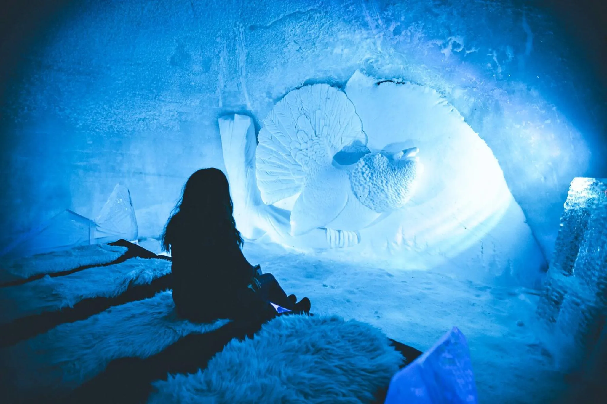 Night in Snow Resort Kirkenes