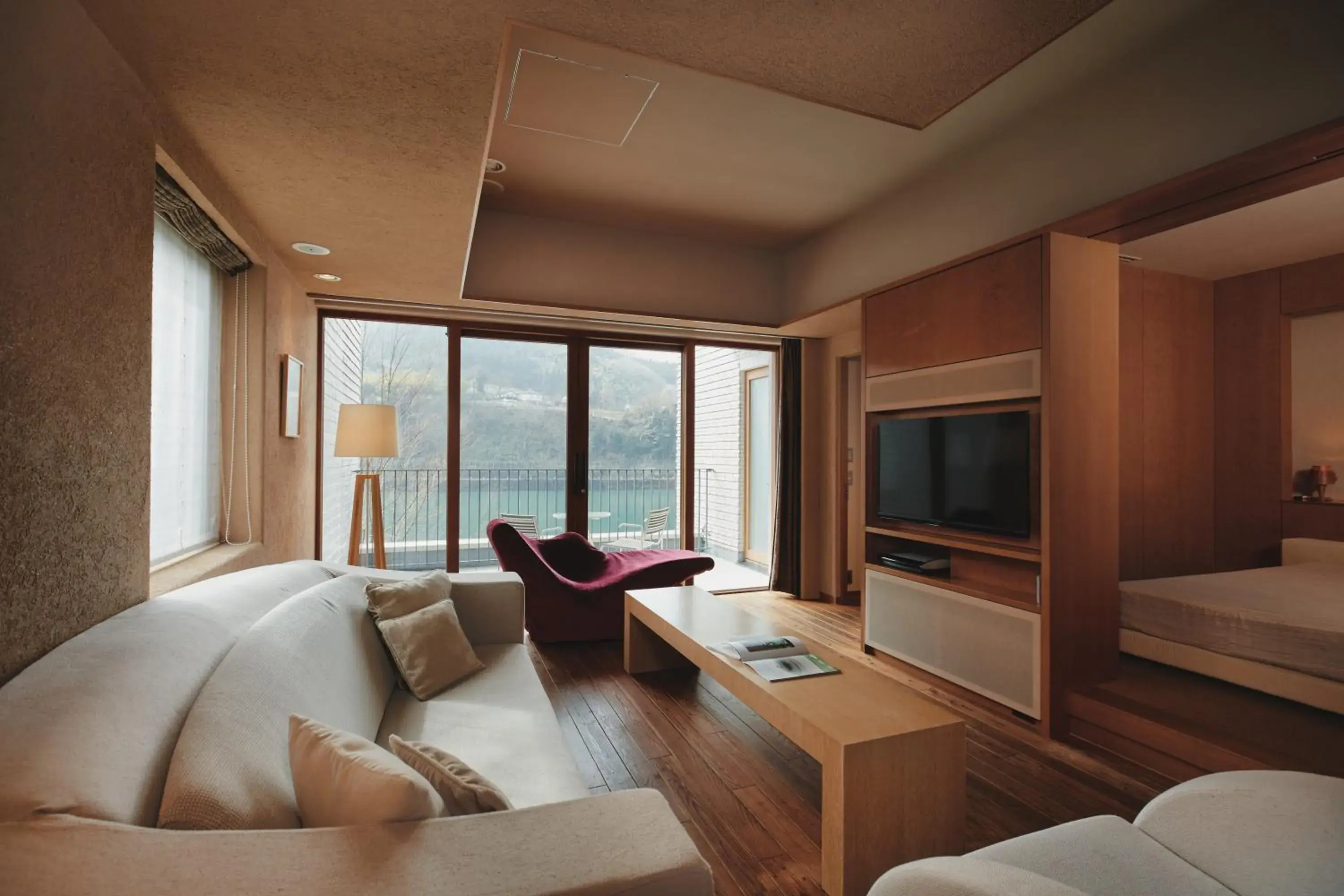 Living room, Bed in River Retreat Garaku Living room, Bed in River Retreat Garaku