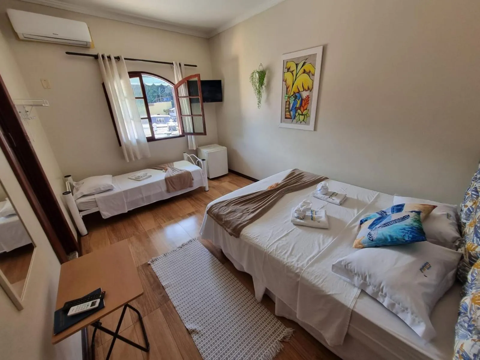 Bed in Pousada Tuiuiu