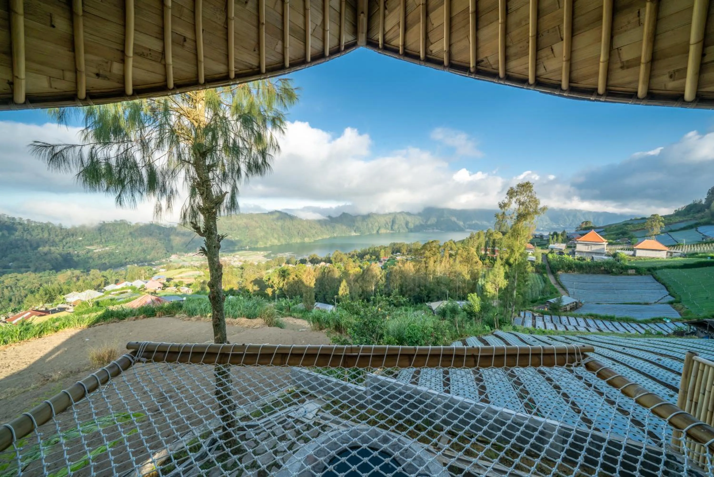 Lake view in The Dewi Eco Bamboo Villa